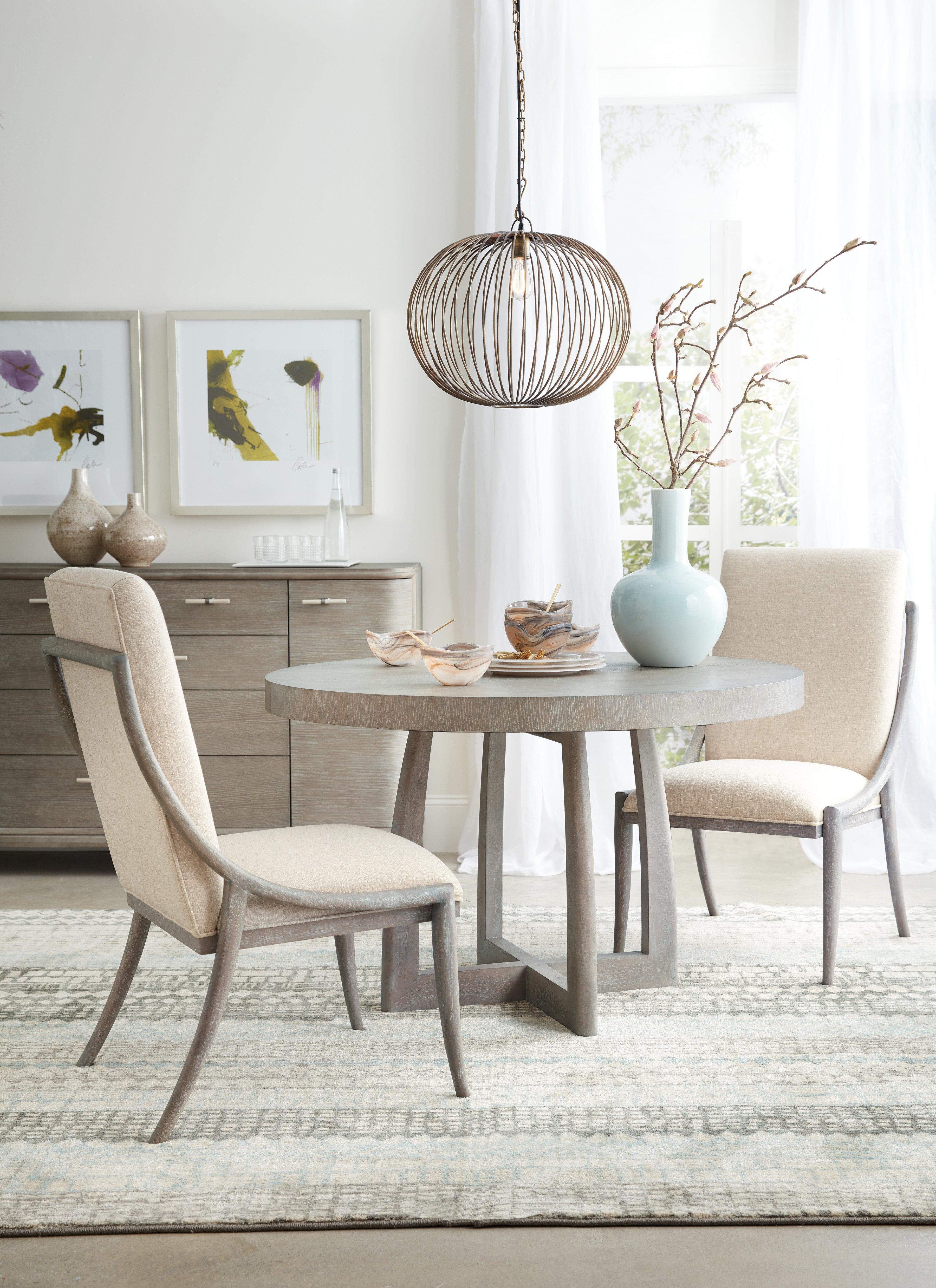 Affinity 48in Round Pedestal Dining Table with1-18in Leaf - Image 6