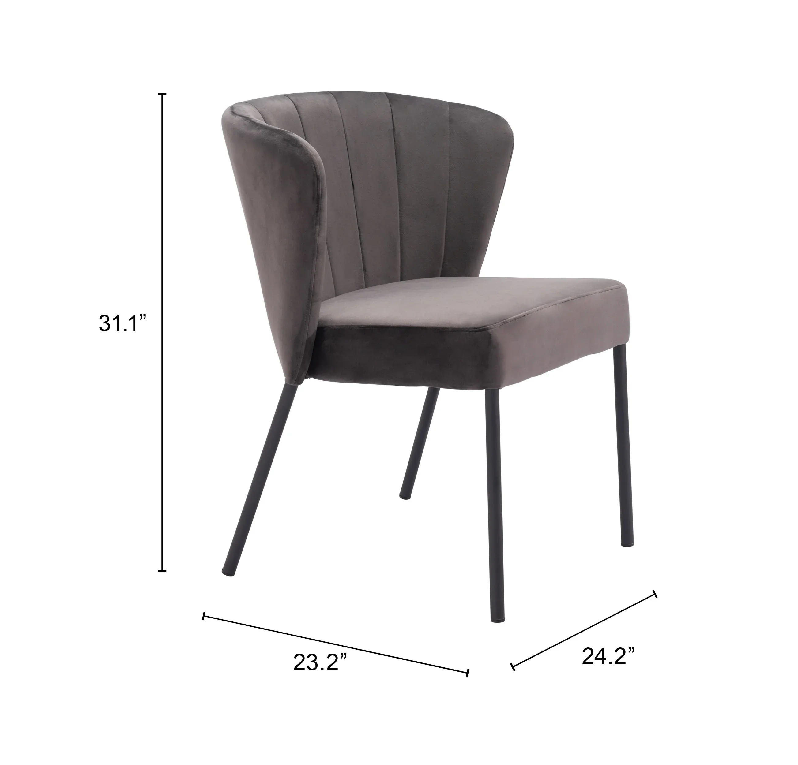 Aimee Dining Chair (Set of 2) Gray - Image 7