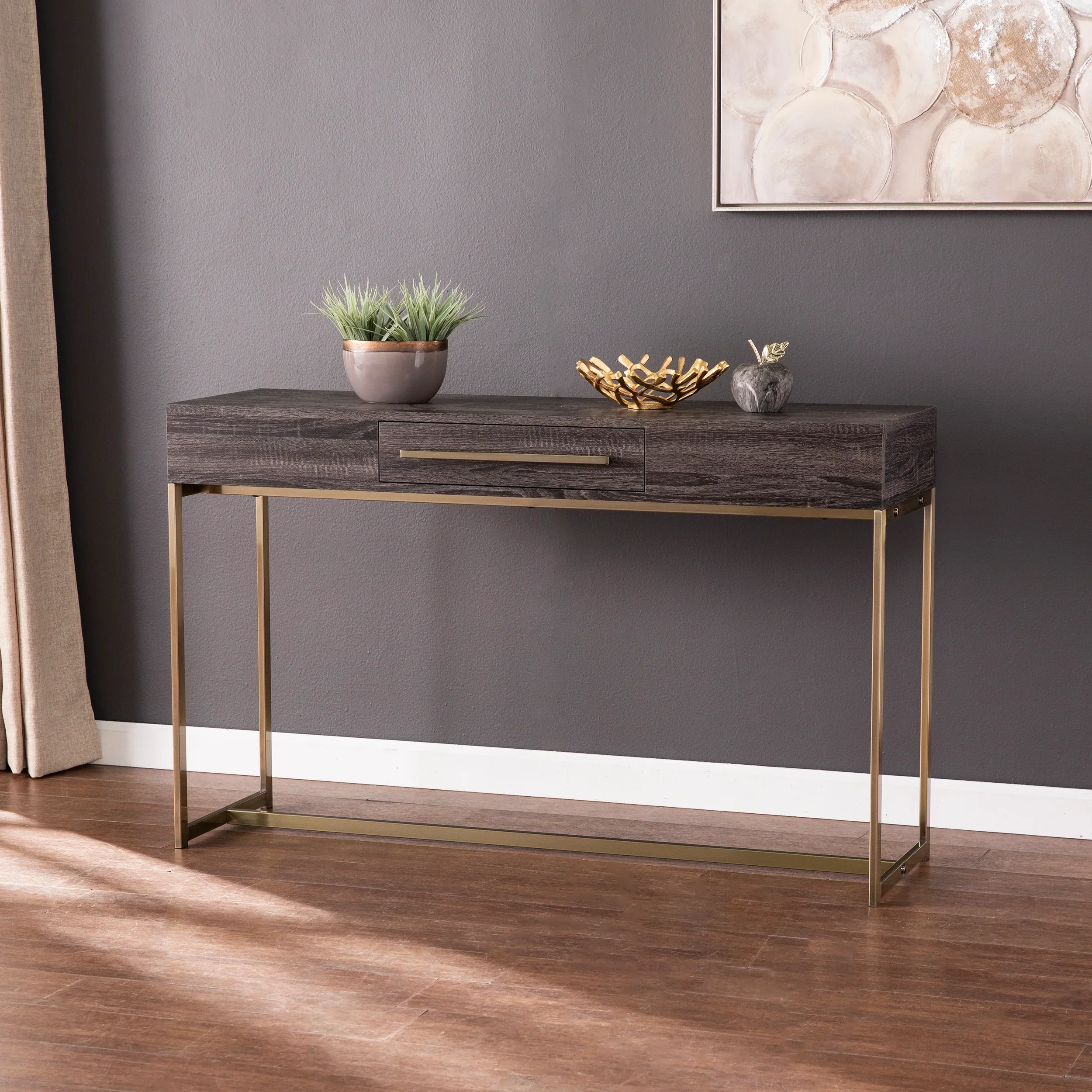 Akmonton Long Console Table w/ Storage - Image 2