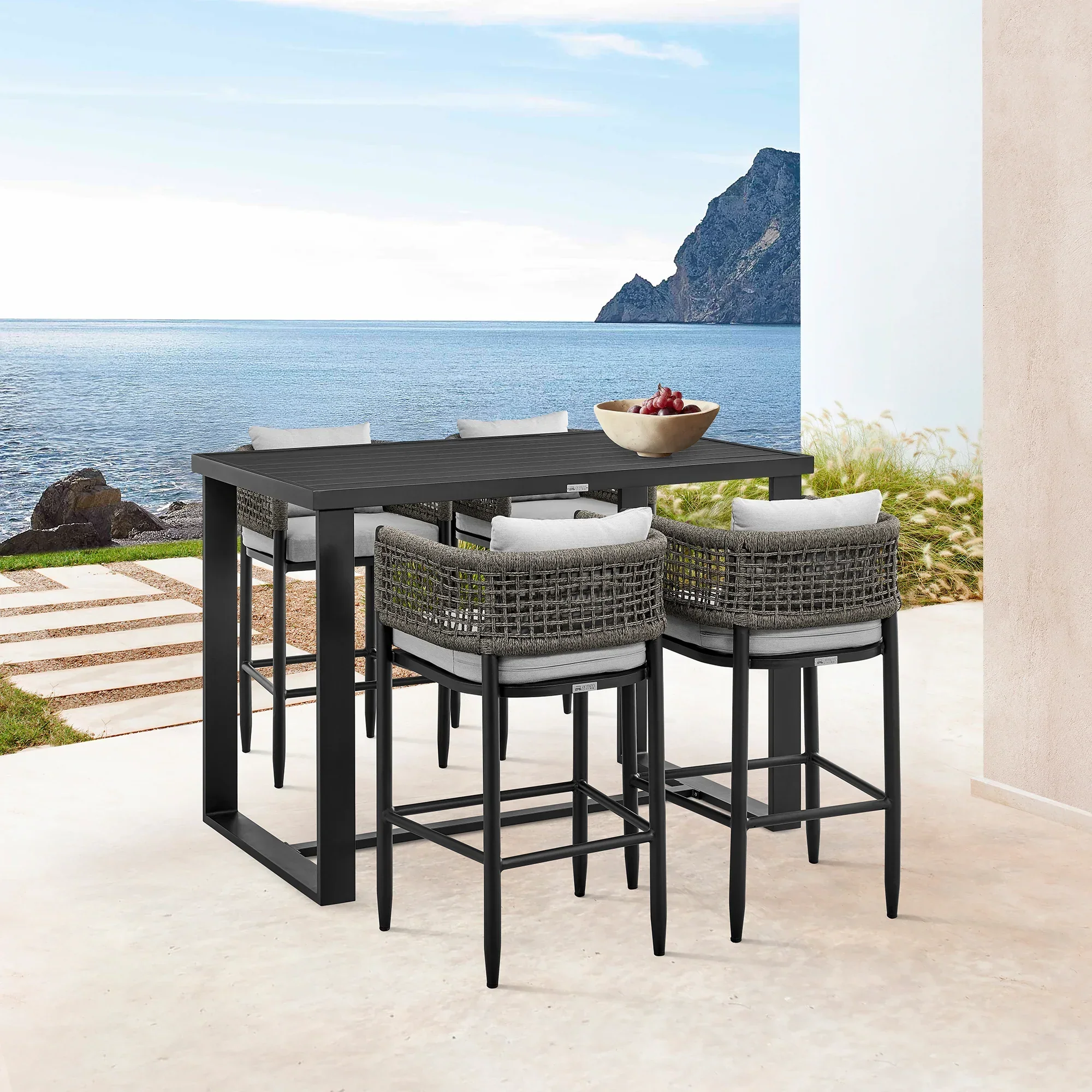 Alegria Outdoor Bar Height Table - Image 4