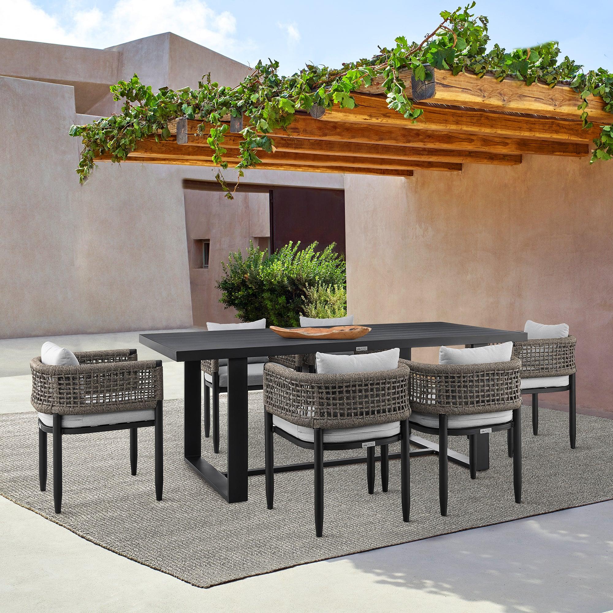 Alegria Outdoor Patio 7-Piece Dining Table Set - Image 2
