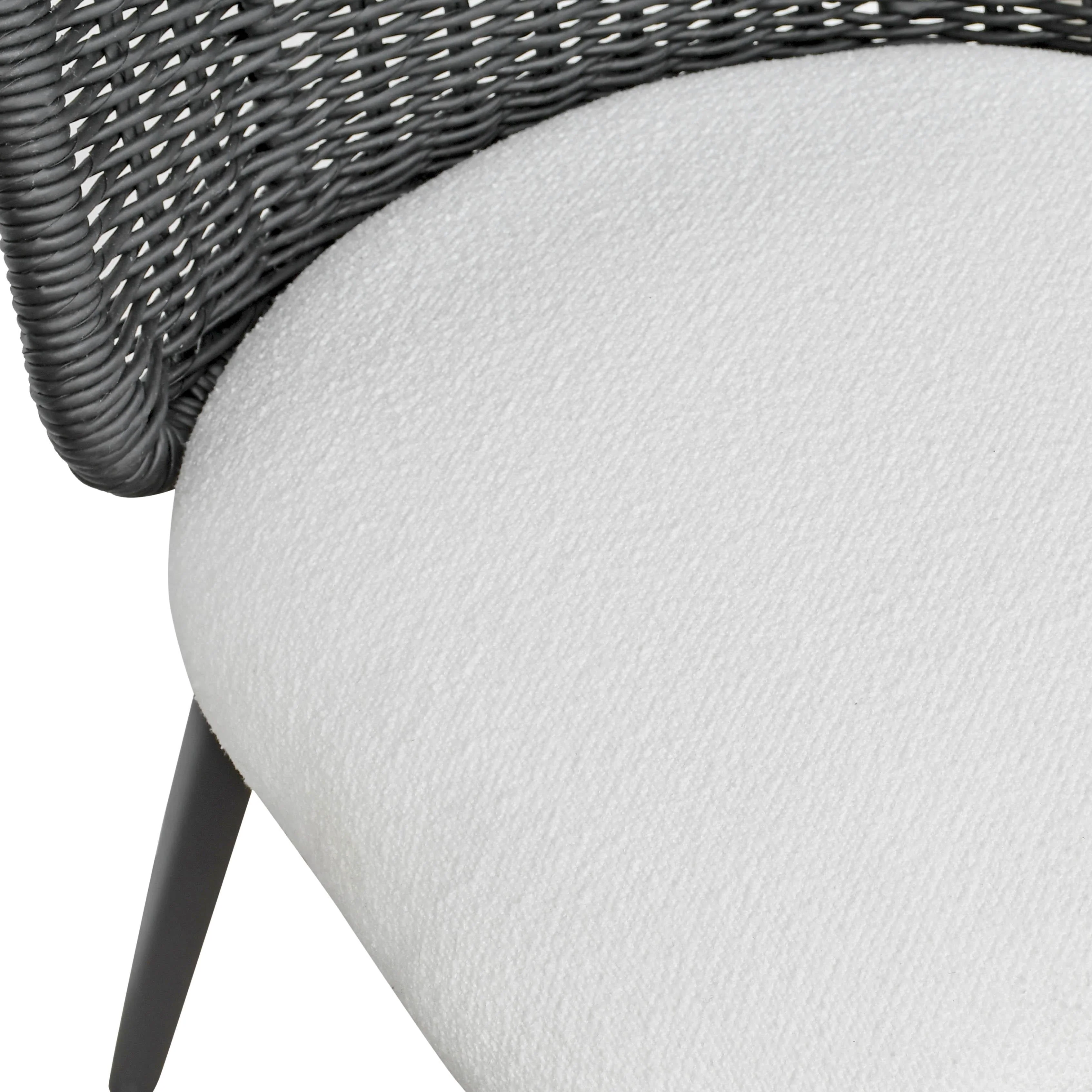 Alexa Rattan Performance Fabric Dining Chair - Image 6