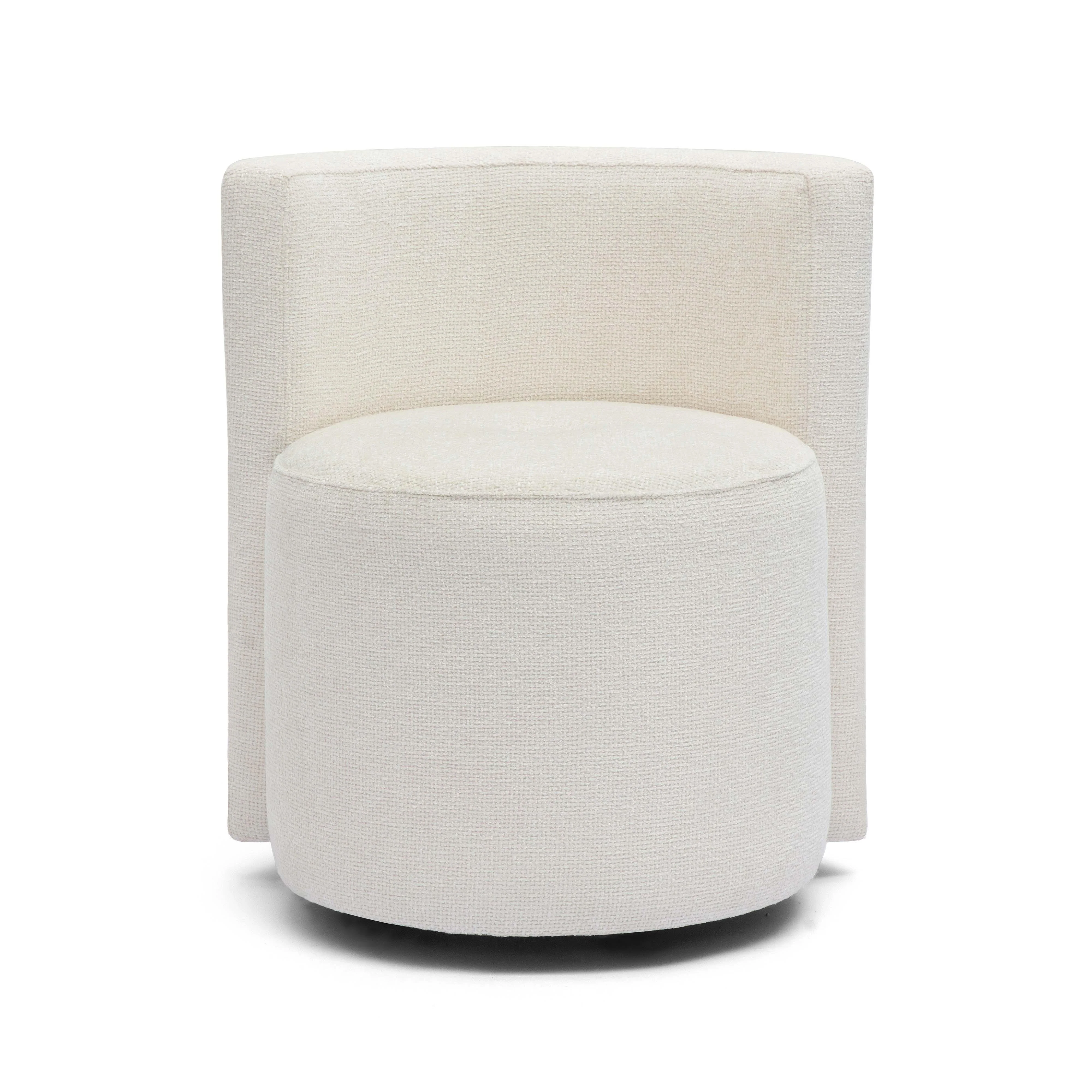 Alyssa Cream Performance Chenille Rolling Desk Chair - Image 3