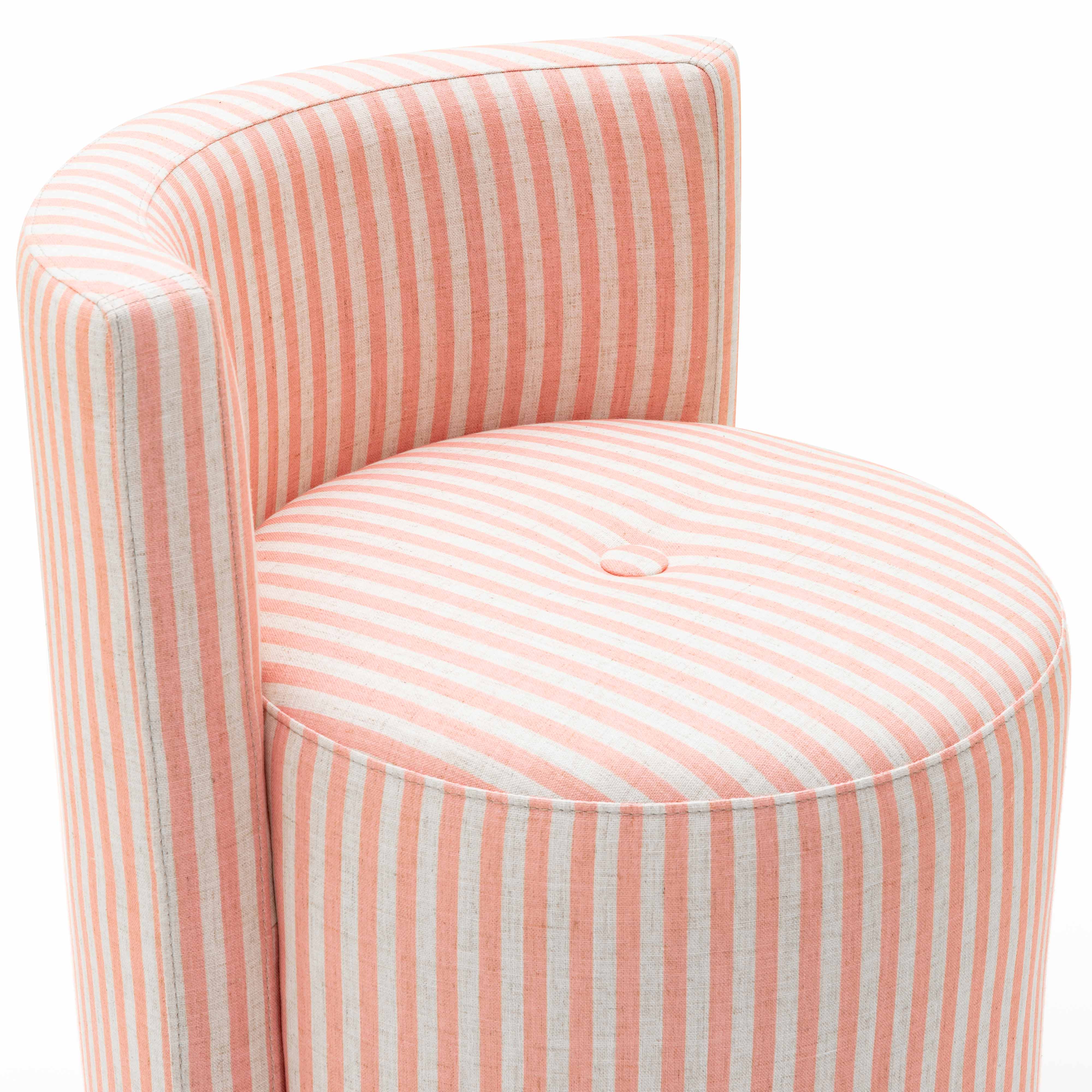 Alyssa Striped Performance Linen Rolling Desk Chair - Image 6