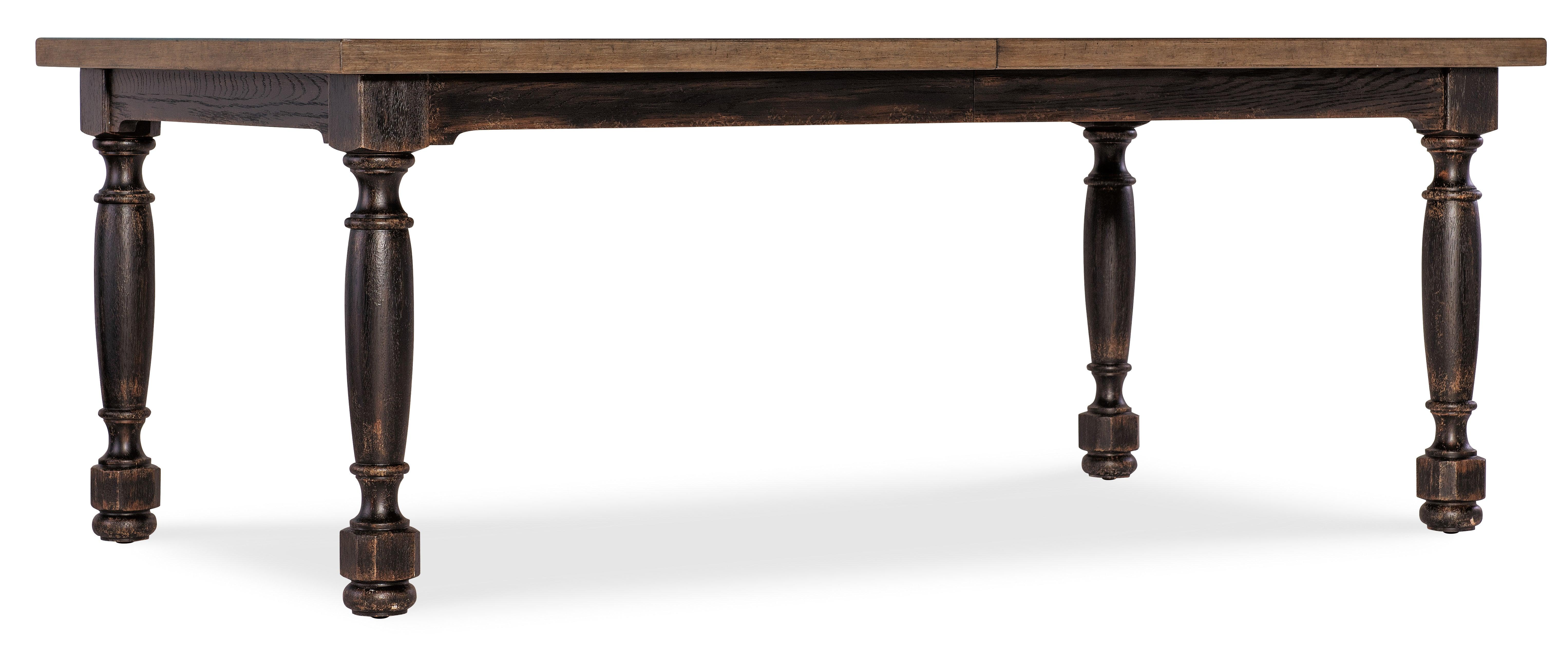 Americana Leg Dining Table w/1-22in leaf - Molasses