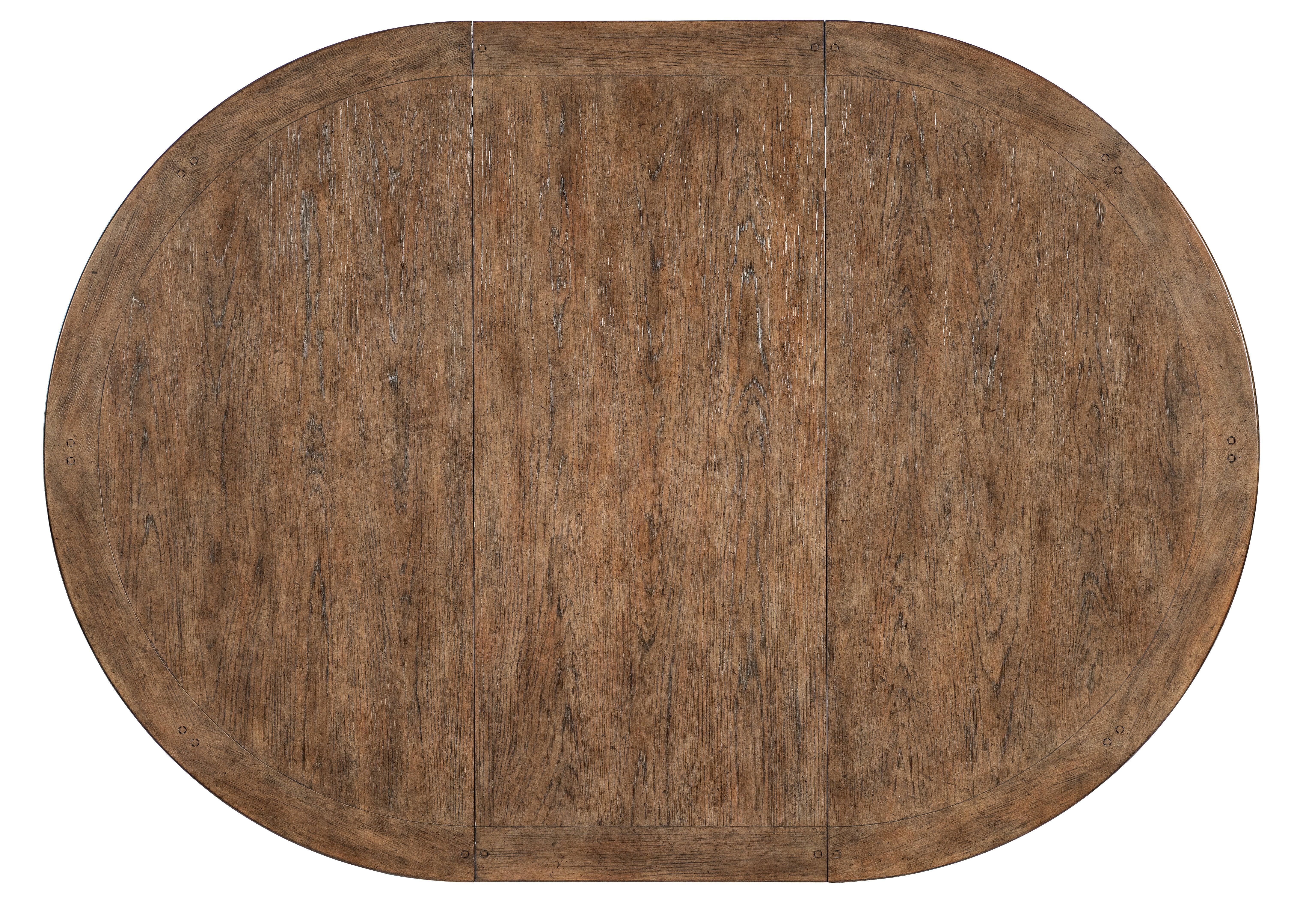 Americana Round Pedestal Dining Table w/1-22in leaf - Molasses - Image 6