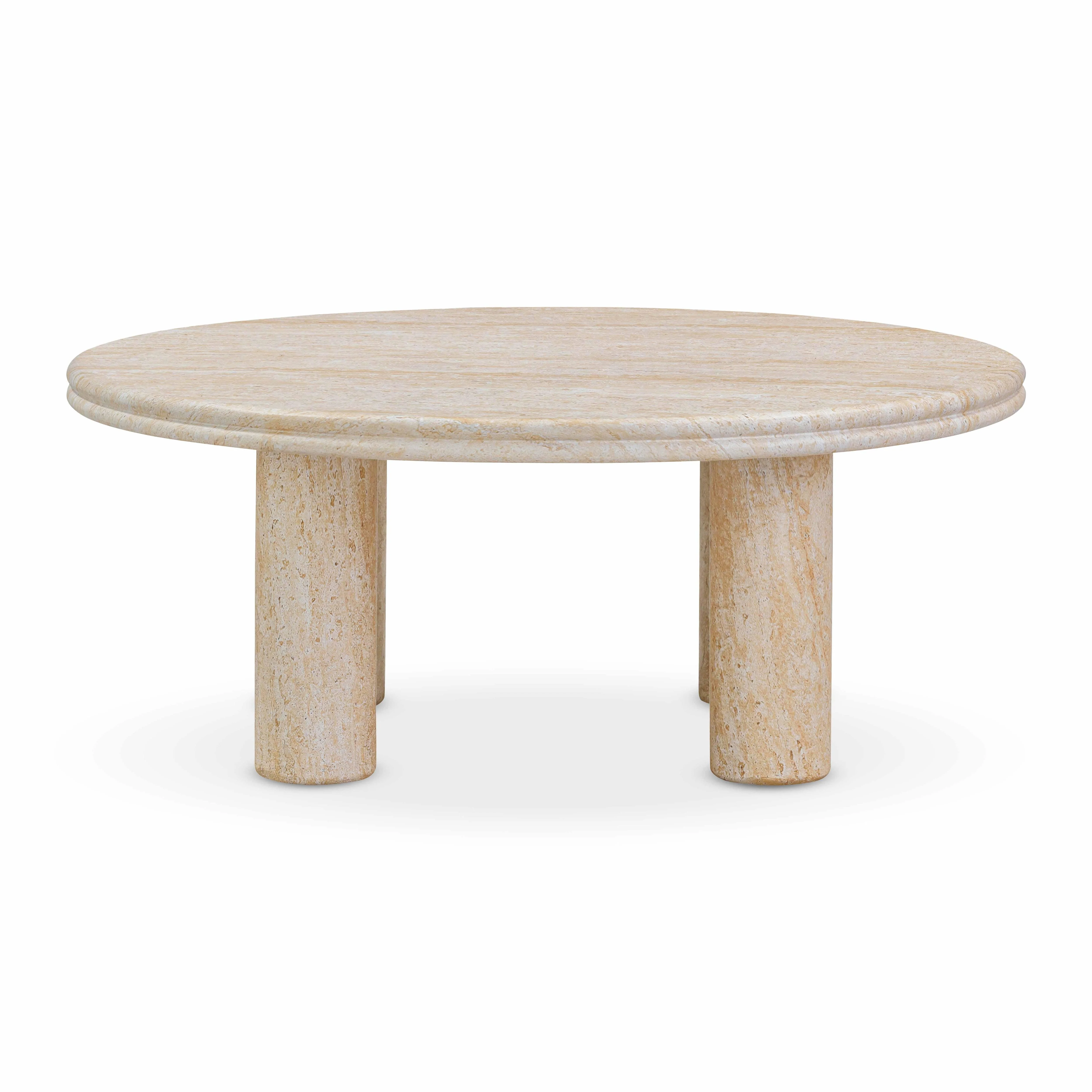 Amora Faux Travertine Indoor/Outdoor Round Accent Table (26"-32") - Image 10