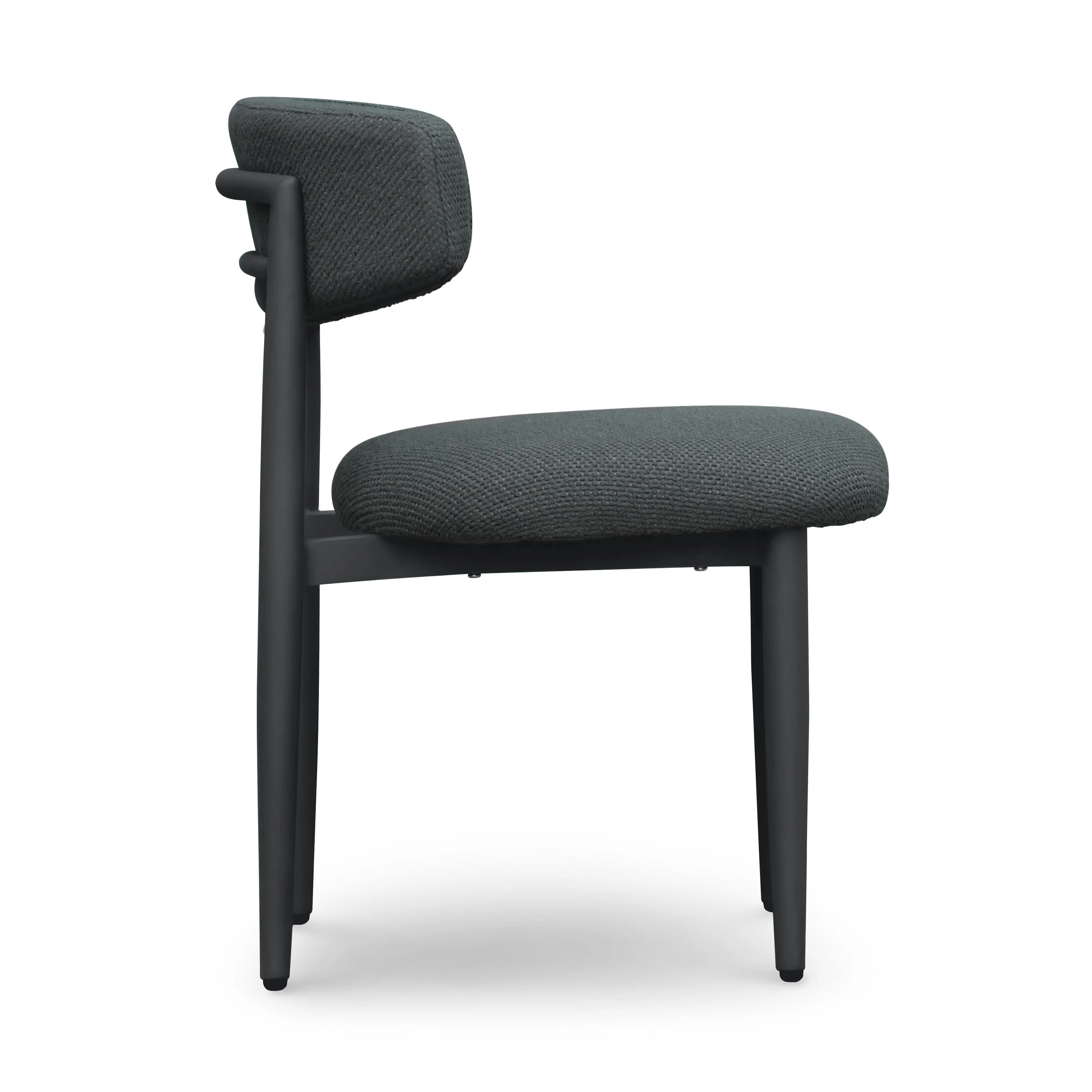 Annika Textured Contract-Grade Fabric Outdoor Dining Side Chair - Image 10