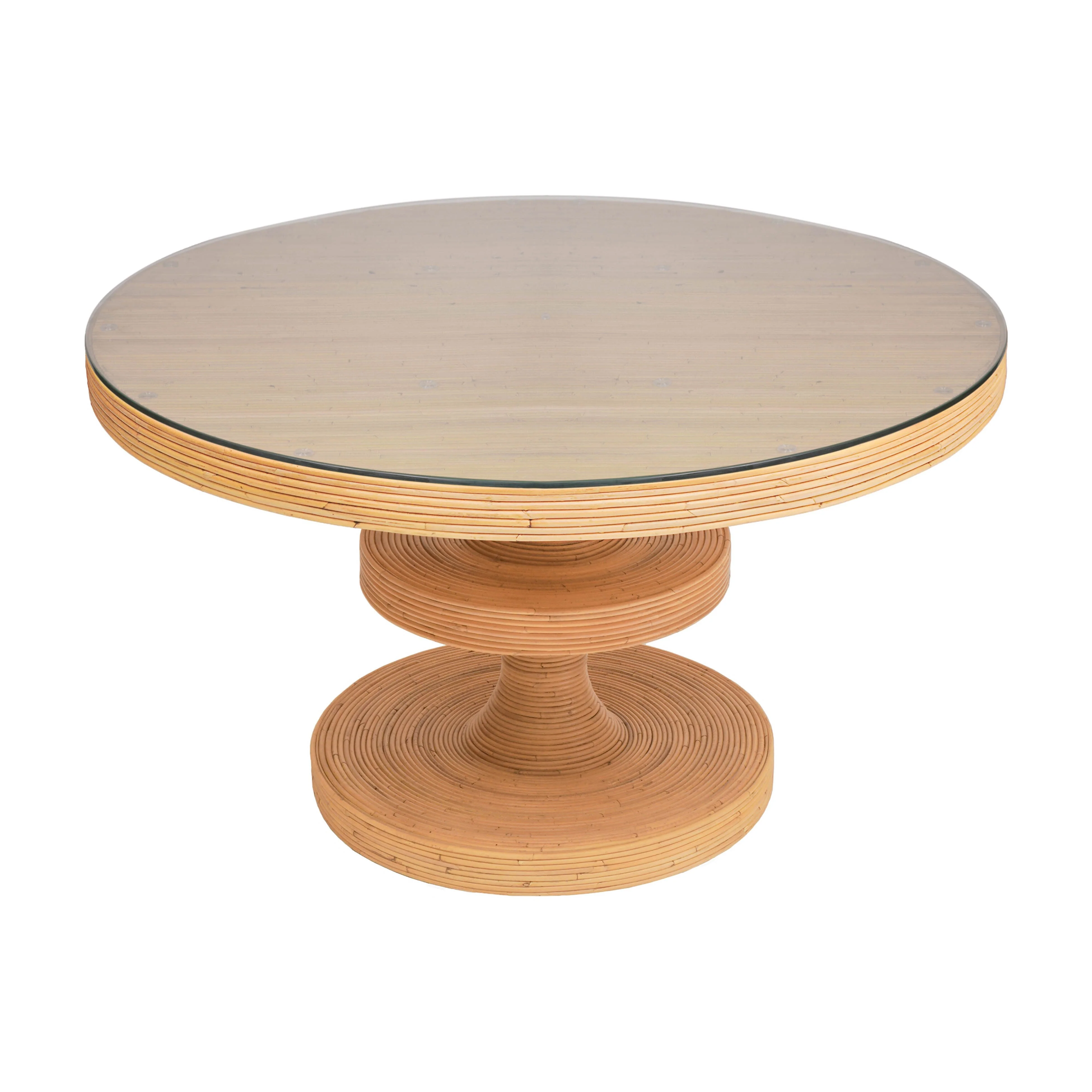 Apollonia Natural Rattan Round Dining Table - Image 3