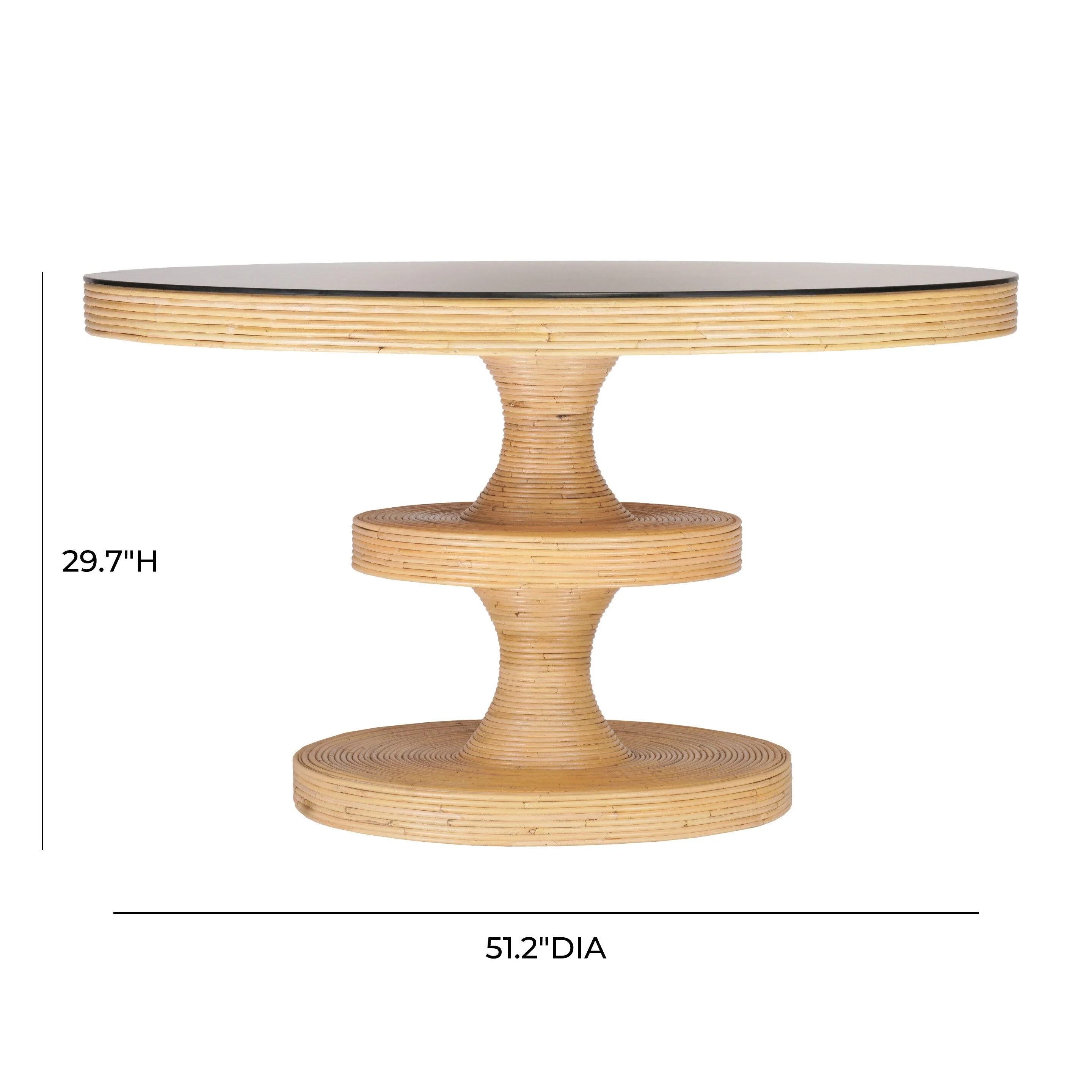 Apollonia Natural Rattan Round Dining Table - Image 7