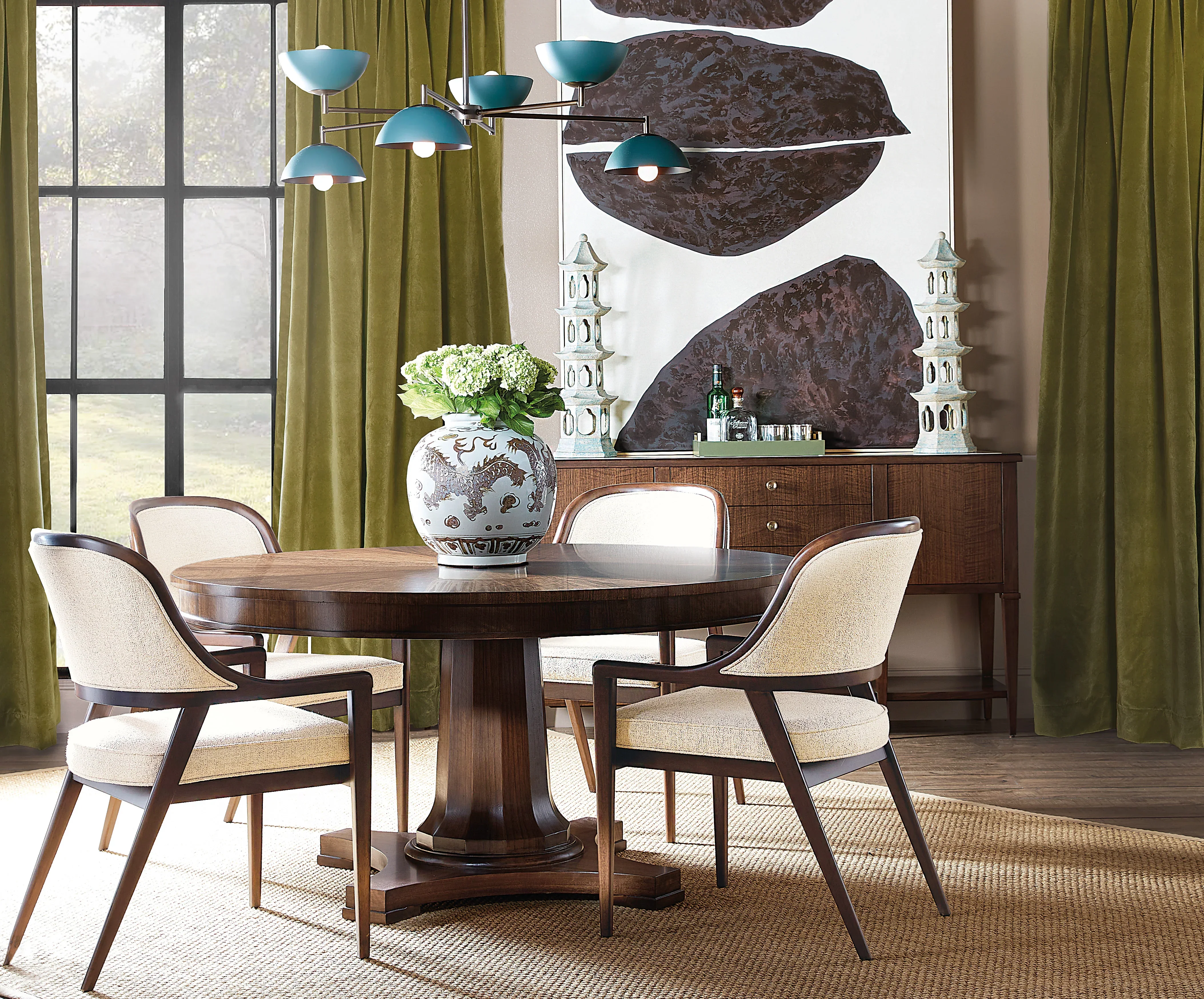 Archives Upholstered Arm Chair 2 - Set of 2 - Image 2