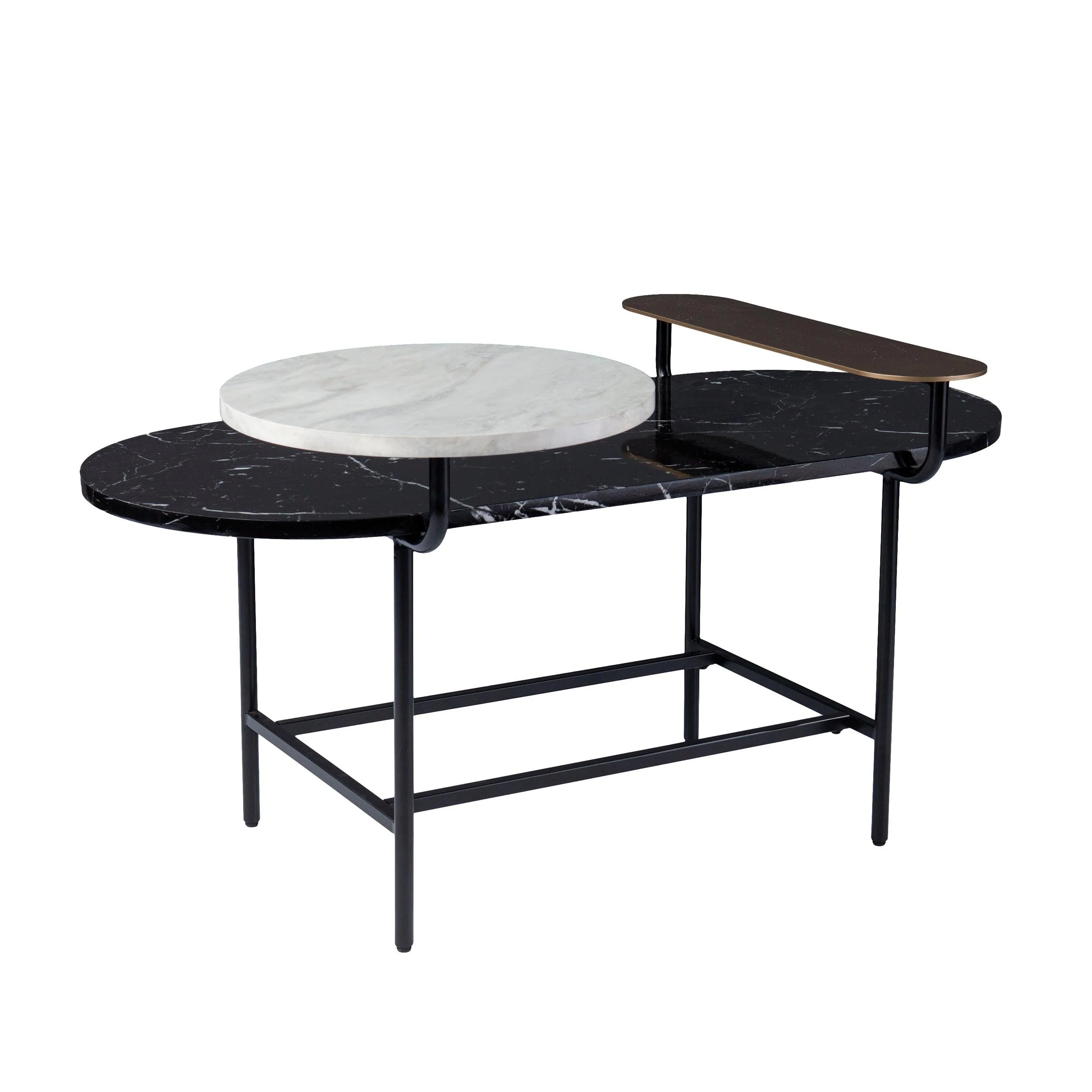 Arcklid Faux Marble Cocktail Table w/ Storage - Image 5