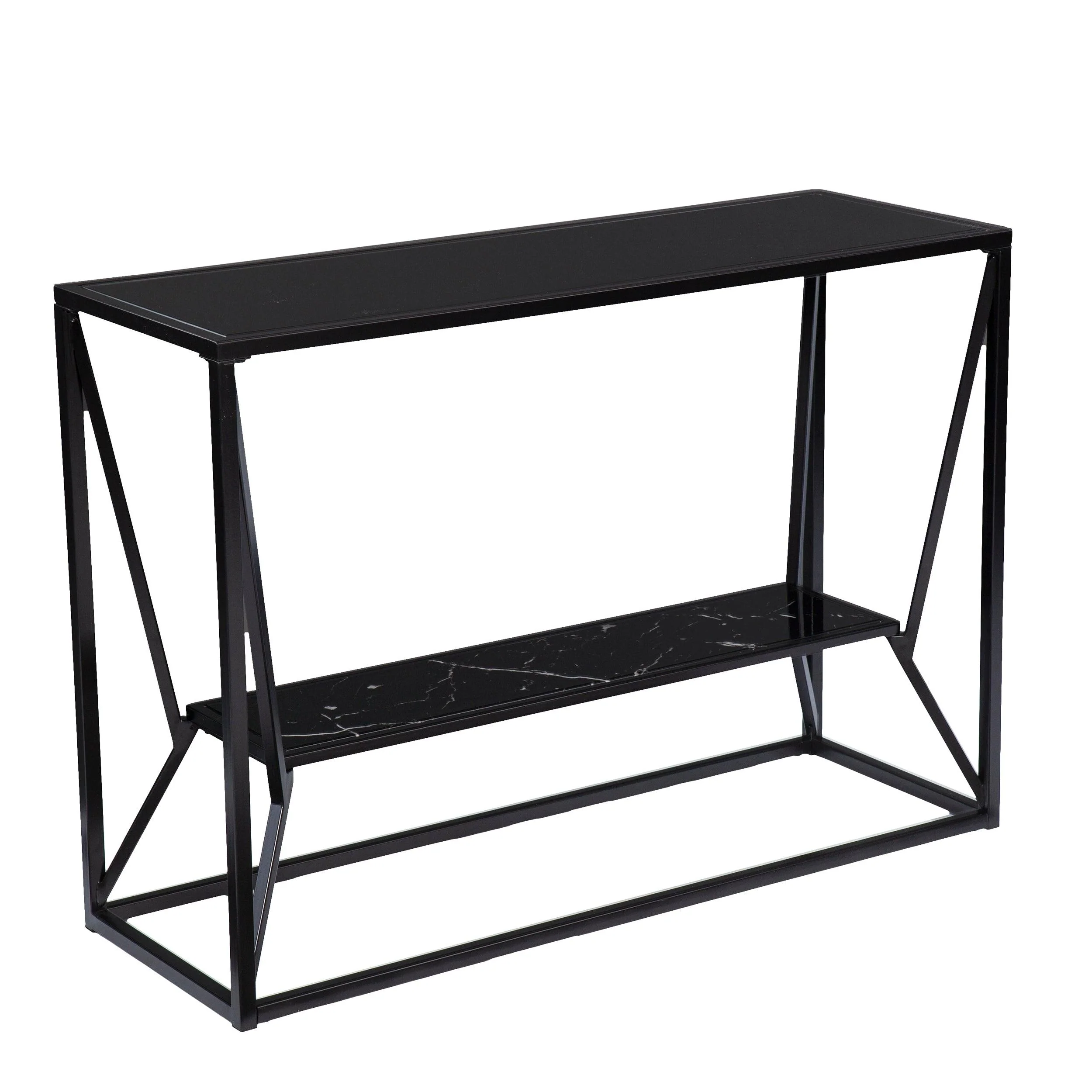 Argall Long Glass-Top Console Table - Image 4