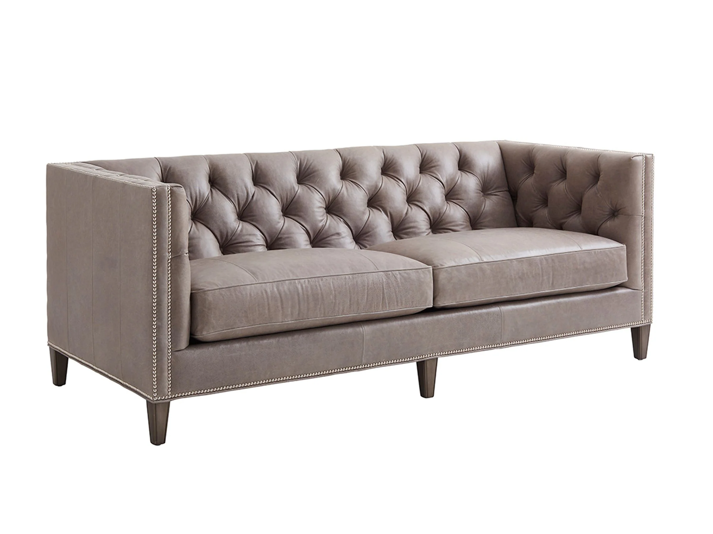 Ariana Camille Leather Tufted Sofa