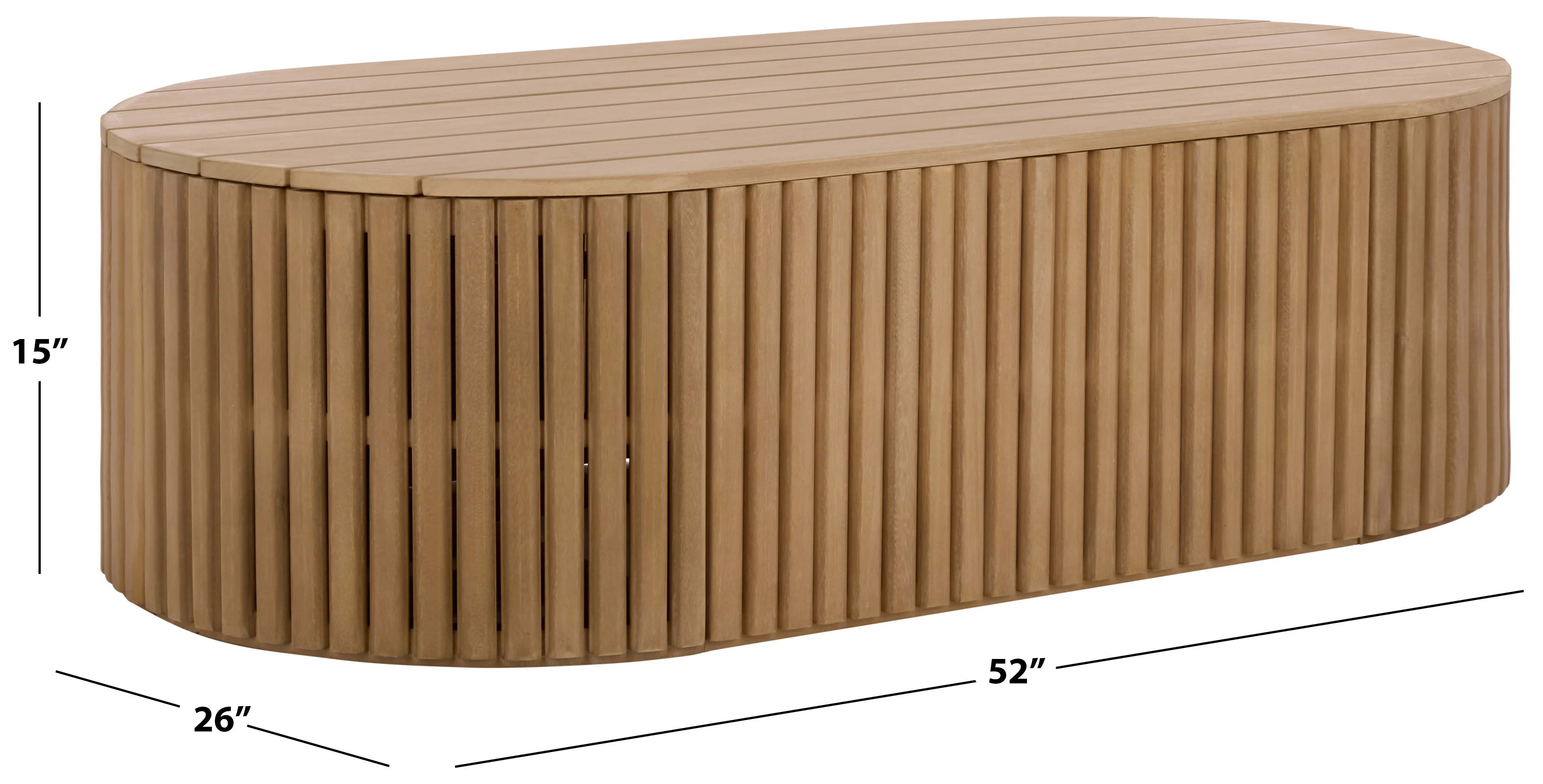 Arielle Eucalyptus Wood Coffee Table - Image 5