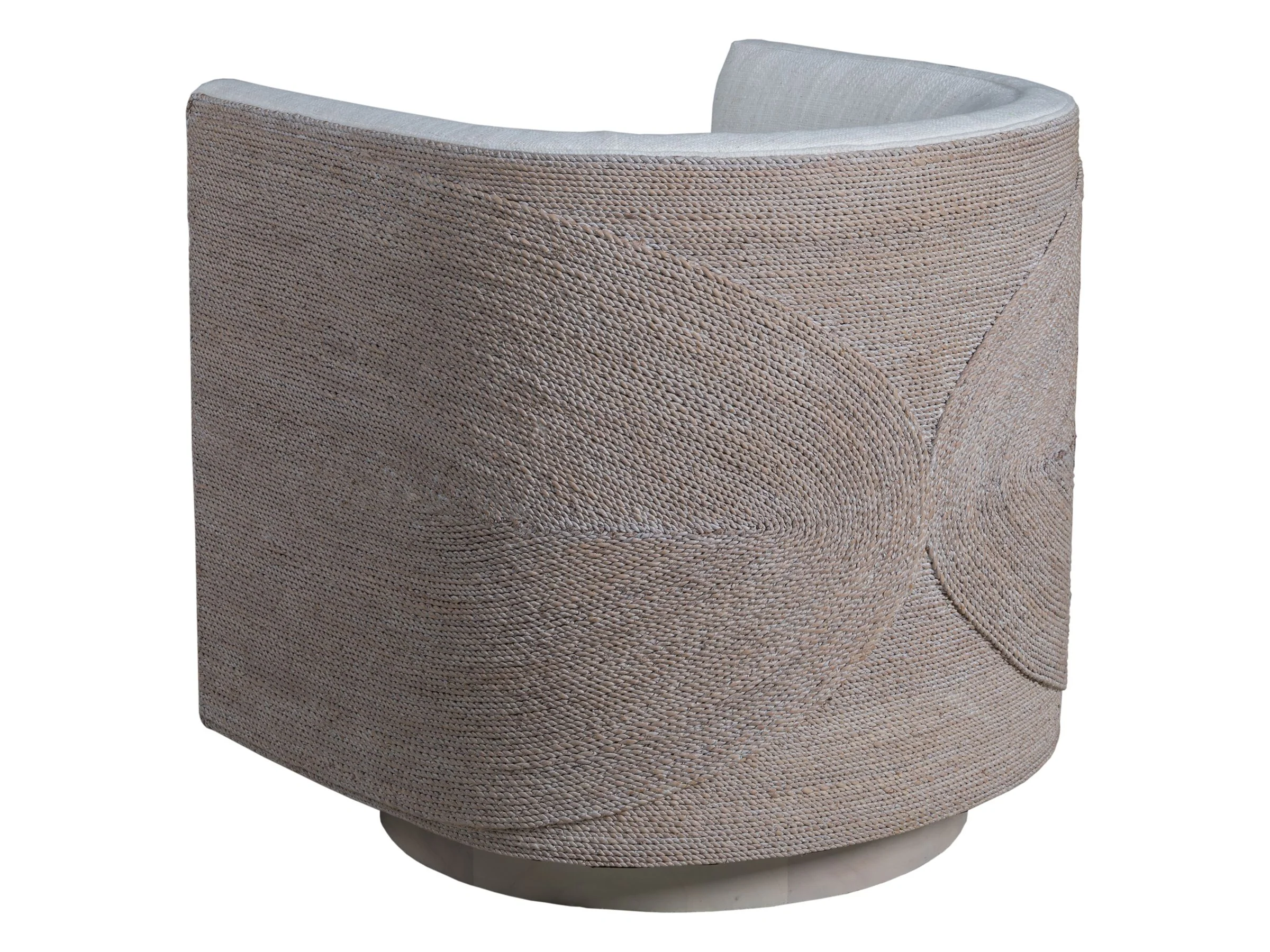 Ingrid Woven Upholstered Swivel Chair - Image 2