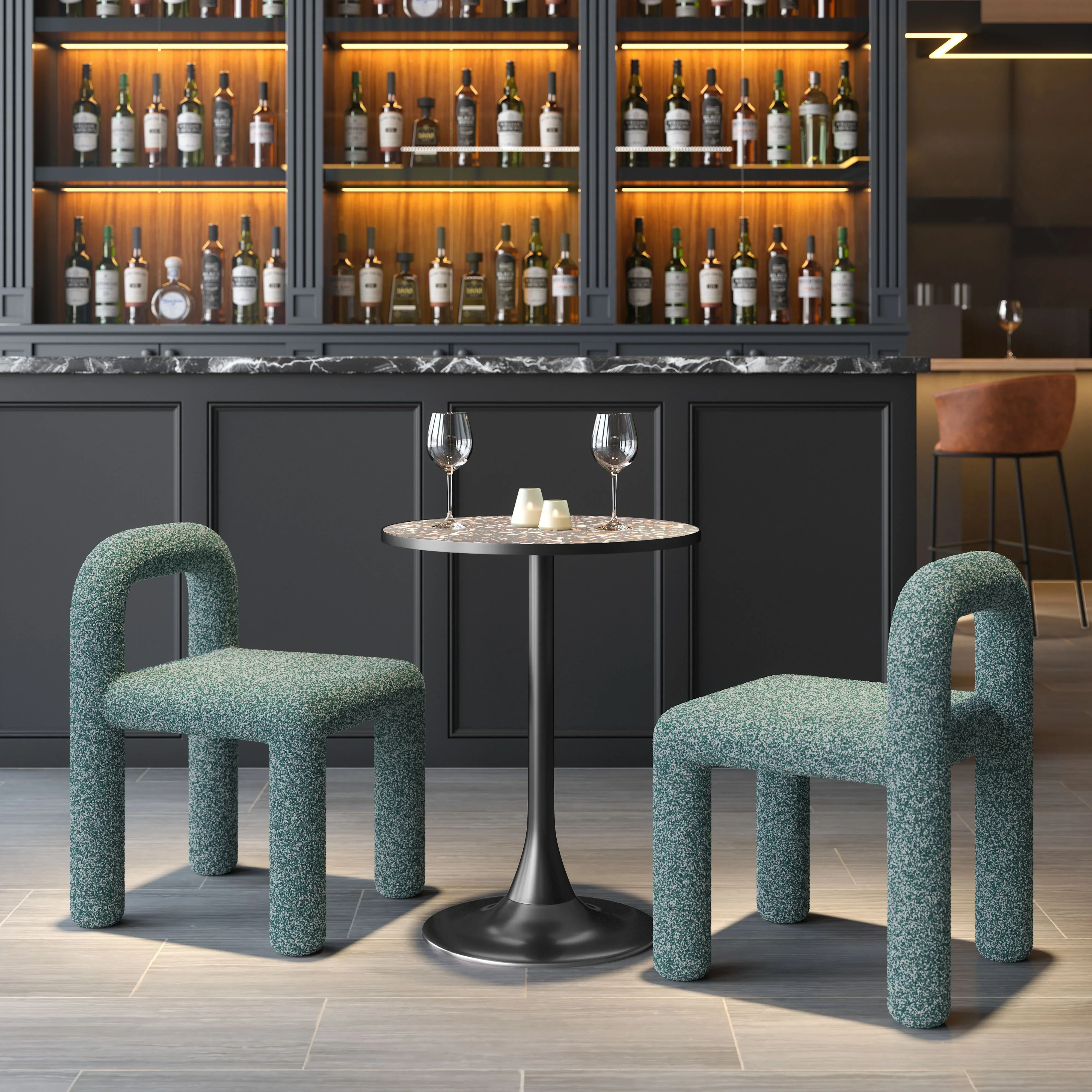 Arum Dining Chair (Set of 2) Snowy Green - Image 3