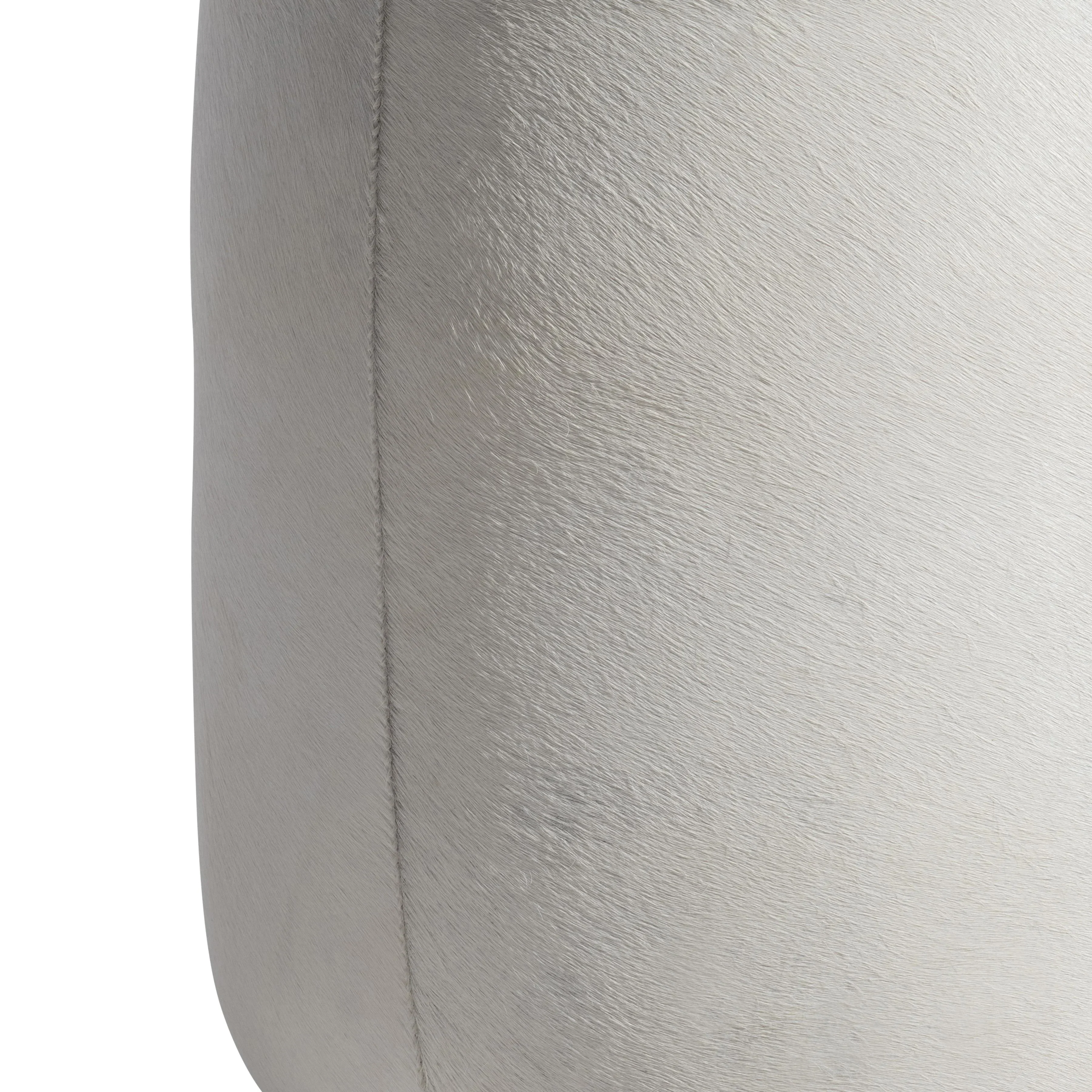 Ash Leather Ottoman - Image 4