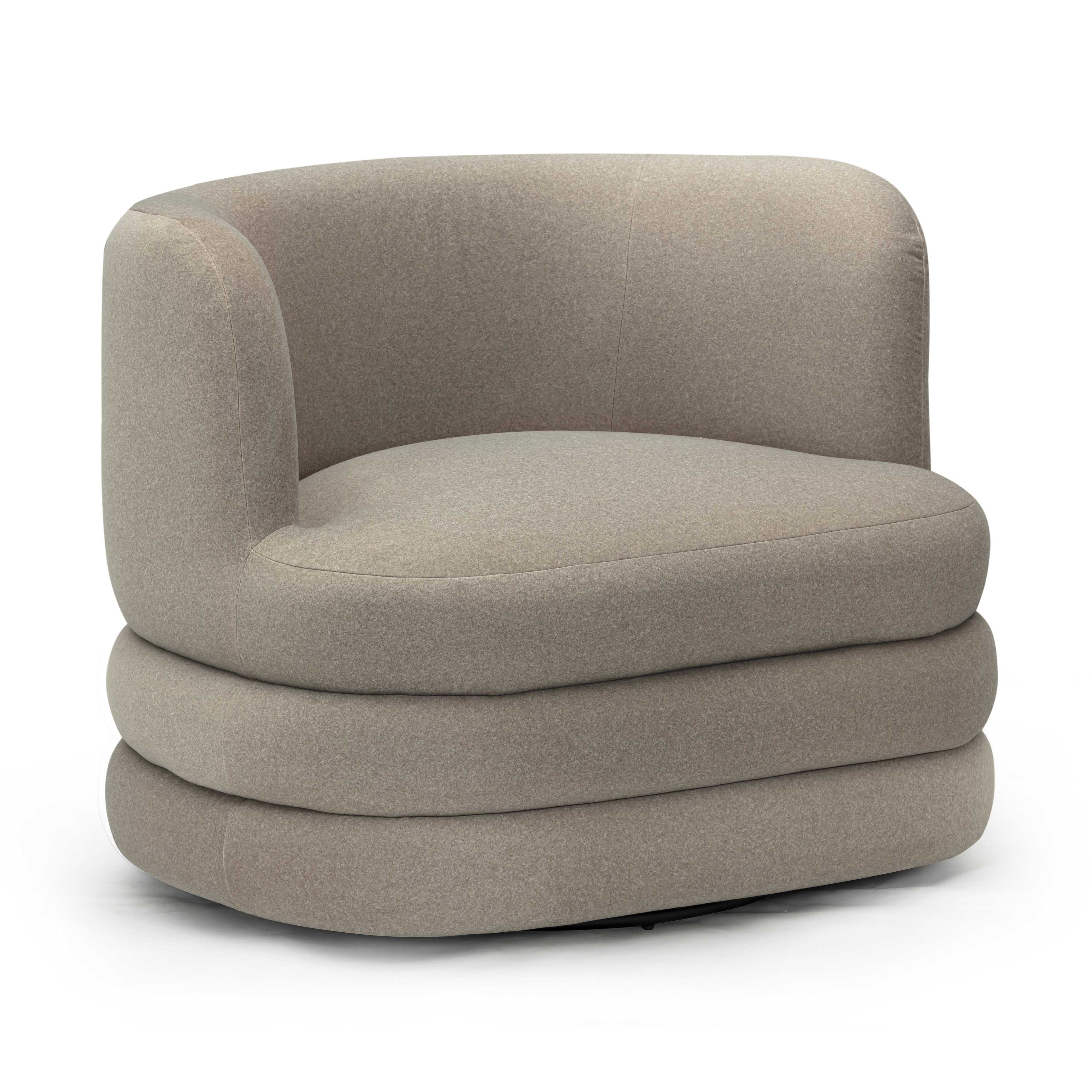 Astor Performance Faux Mohair Swivel Hotel Lounge Chair - Image 9