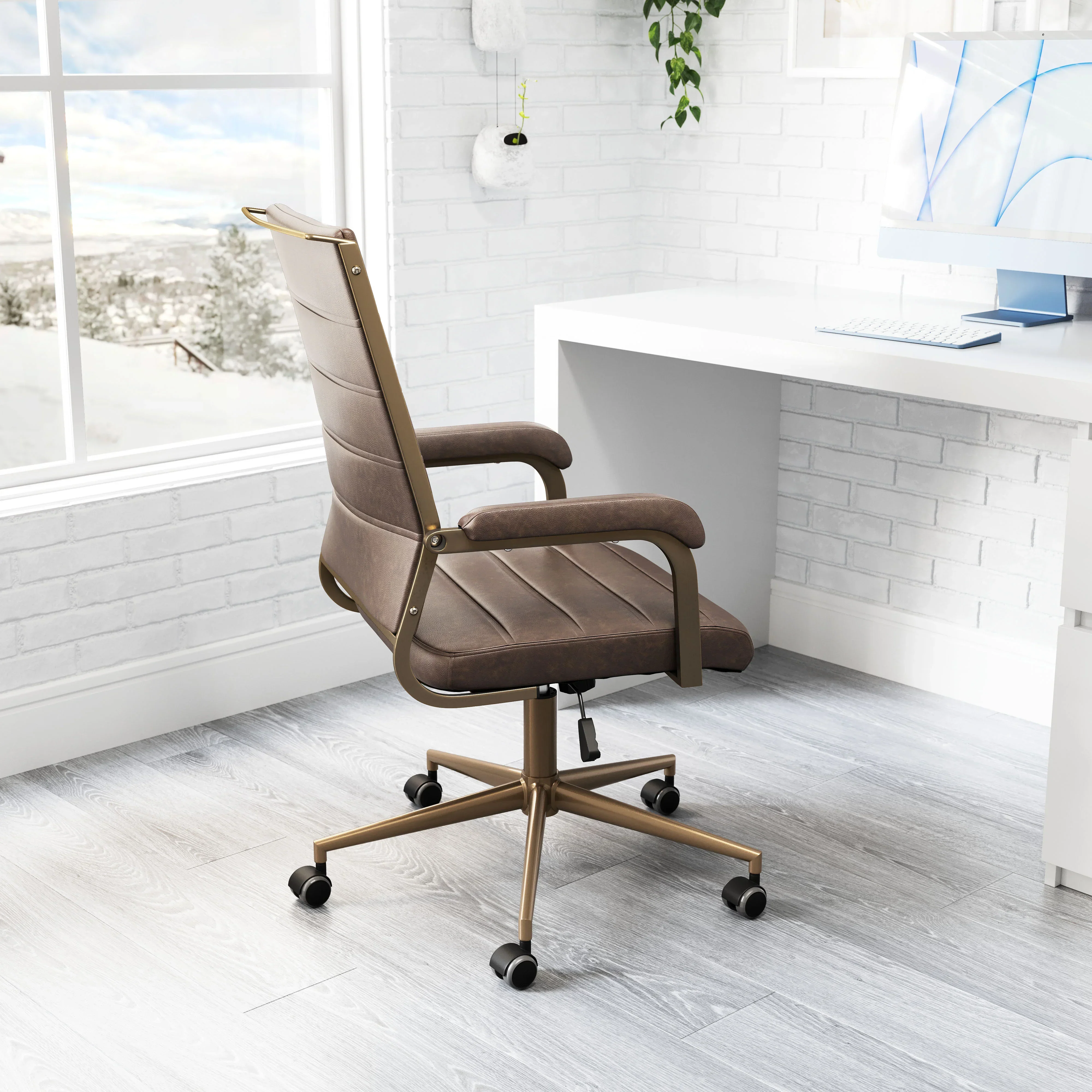 Auction Office Chair Espresso - Image 3