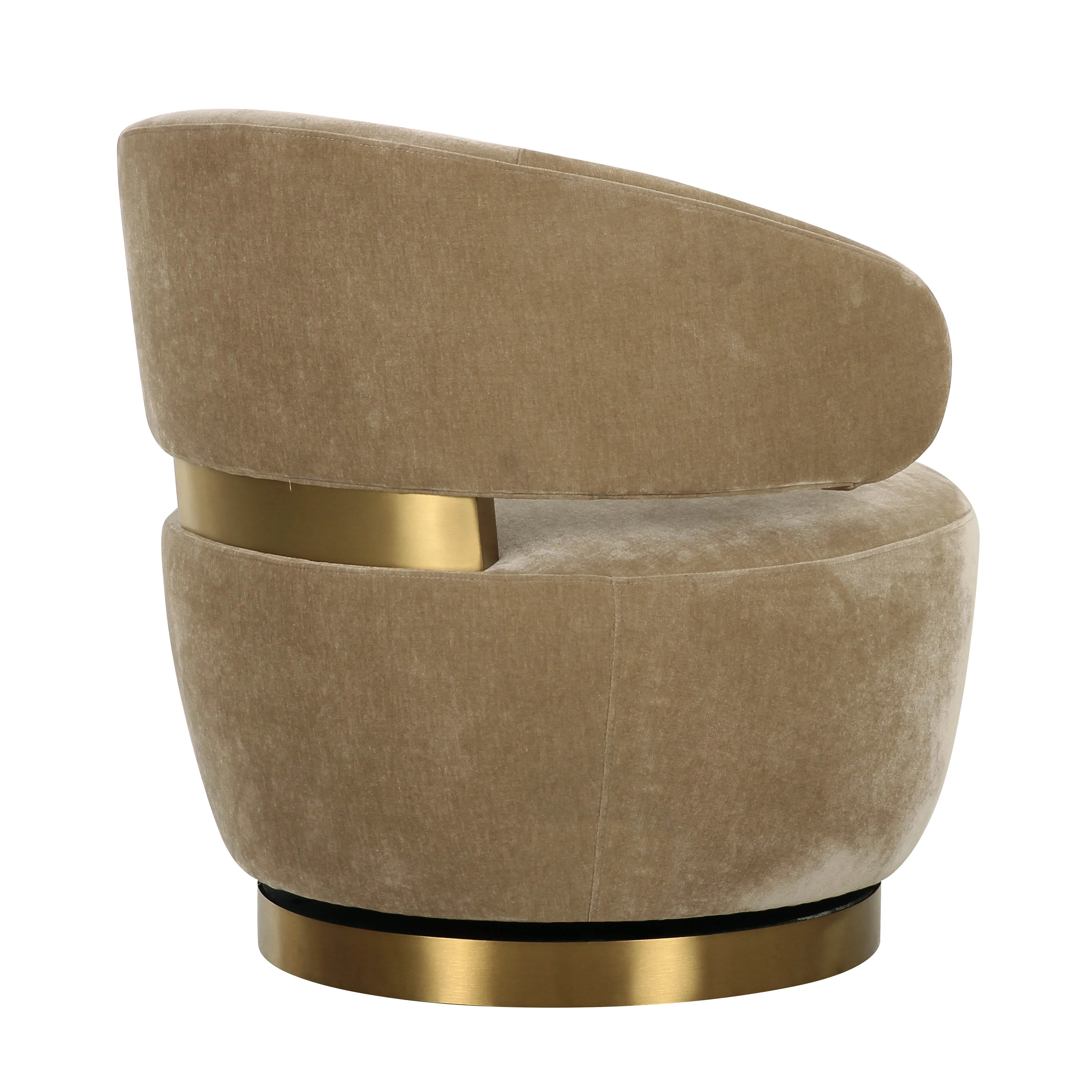 Austin Upcycled Contract-Grade Fabric Swivel Accent Chair - Image 4