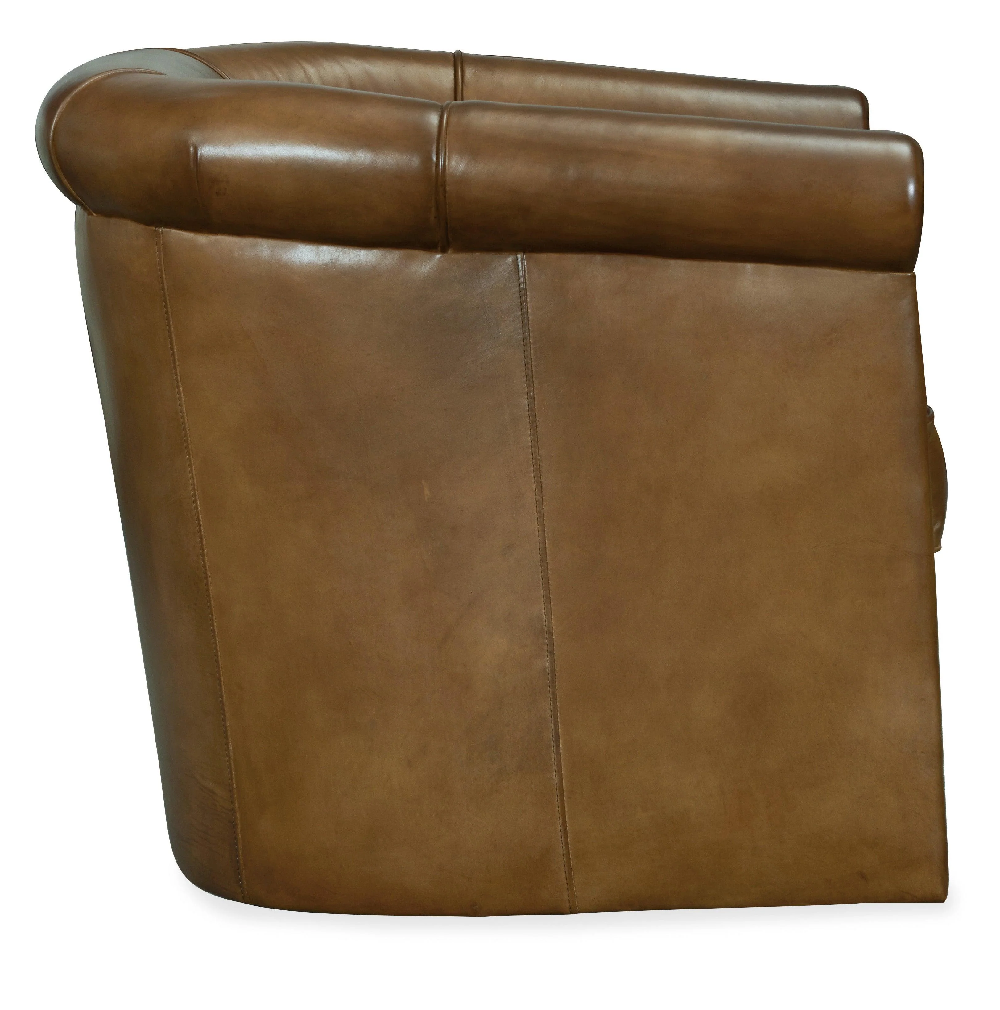 Axton Swivel Leather Club Chair - Image 3