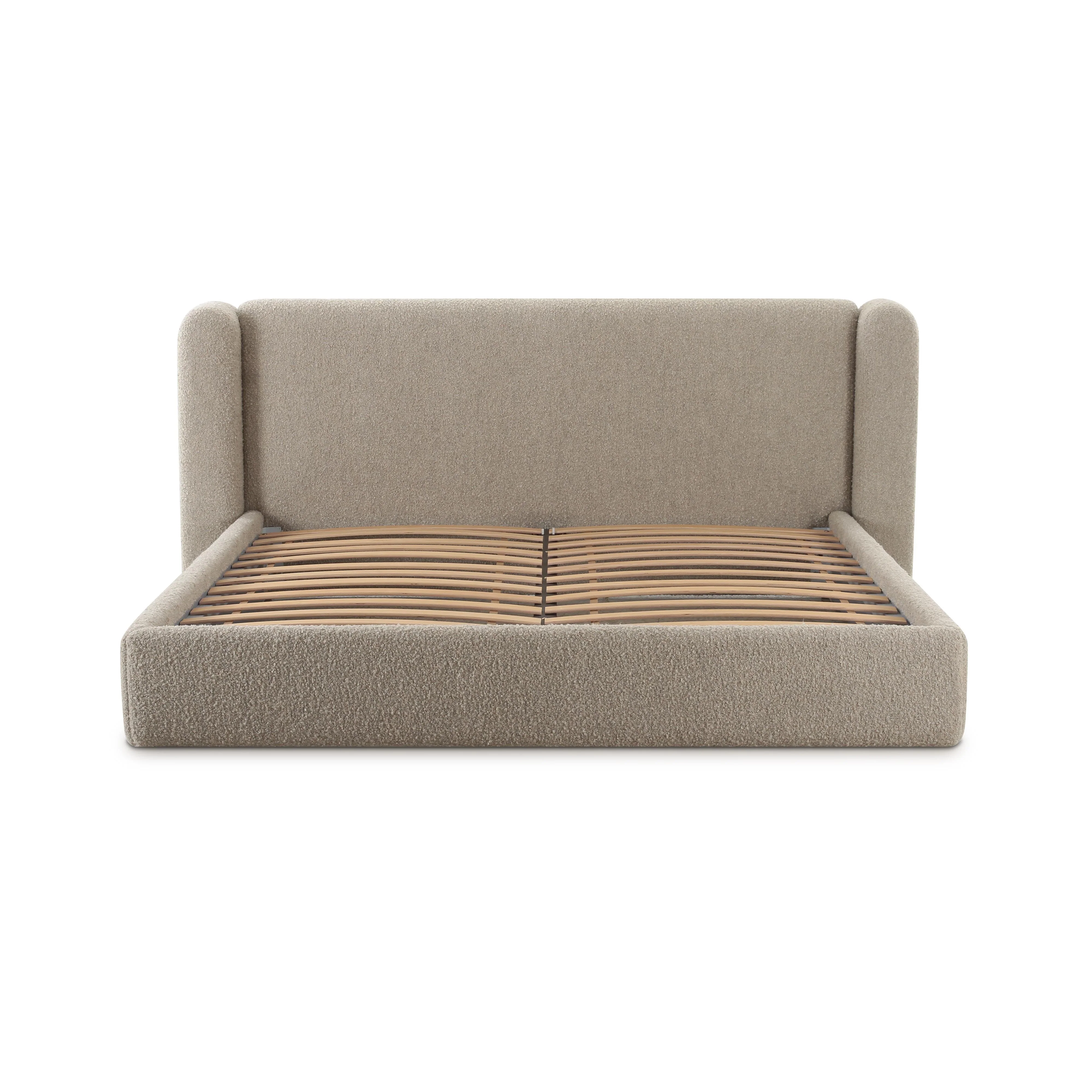 Babette Tan Contract-Grade Boucle Bed - Image 6