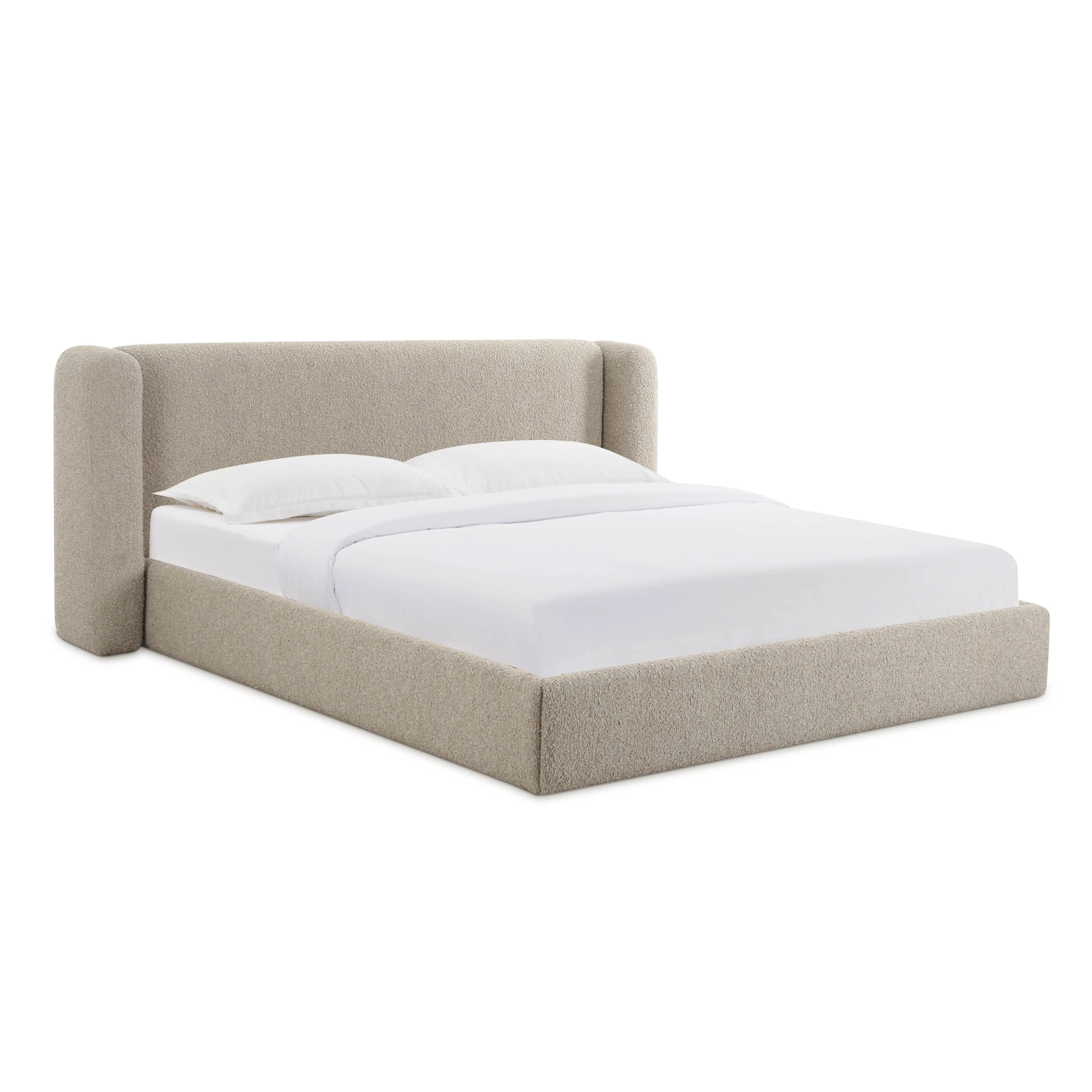 Babette Tan Contract-Grade Boucle Bed - Image 7