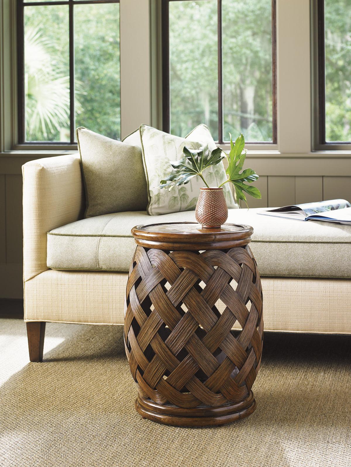 Bali Hai Hibiscus Round Accent Table - Image 3