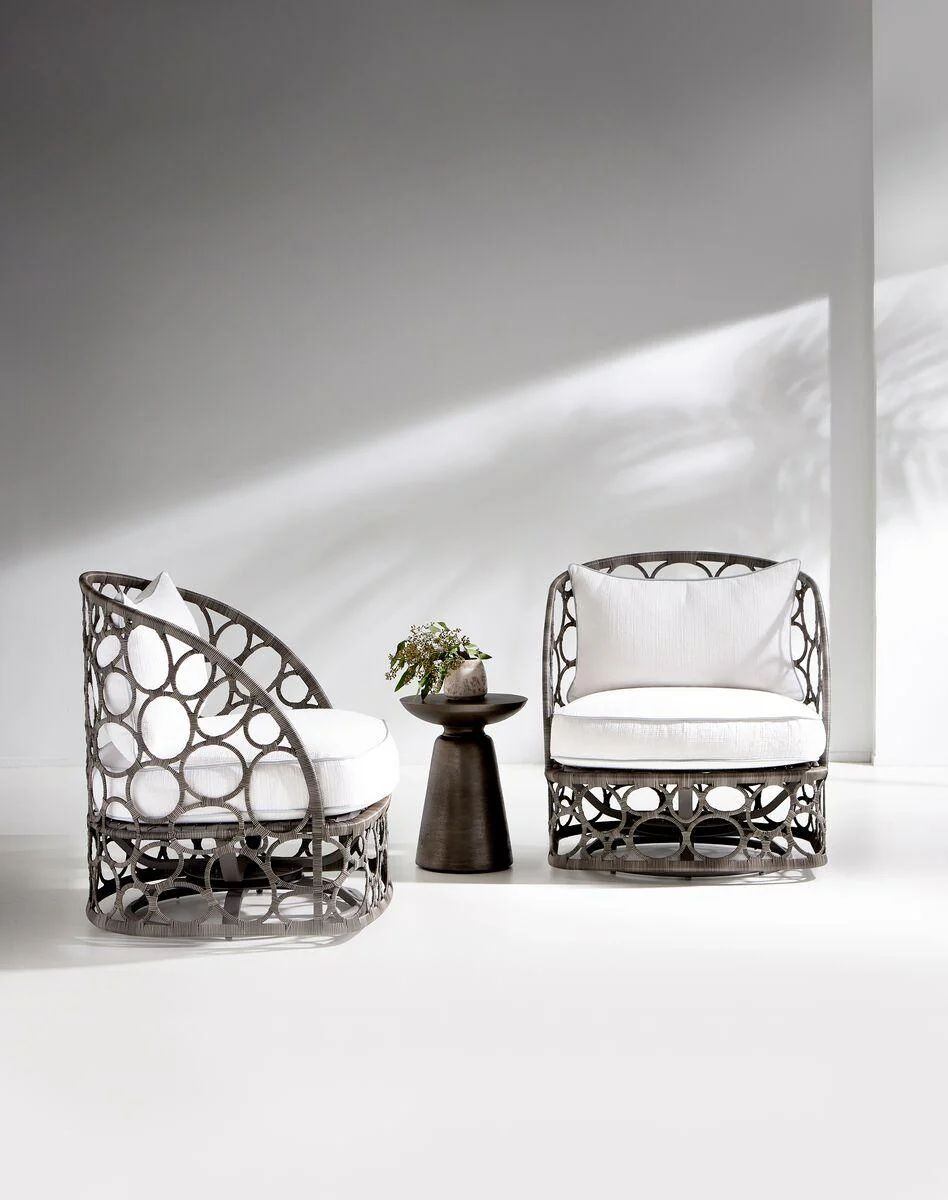Bali Swivel Chair Split Cane Wicker Swivel Chair - Image 6