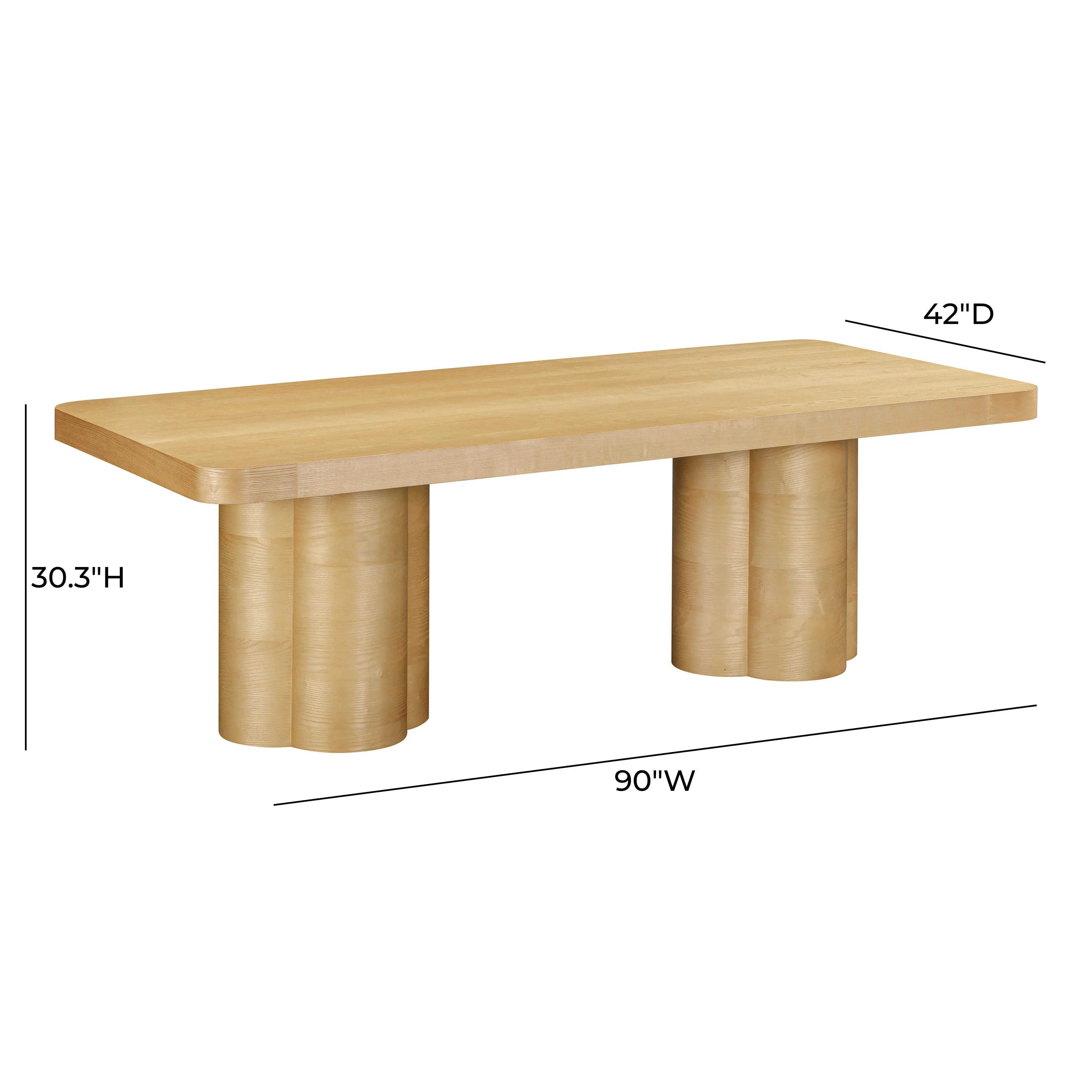 Bambi 90" Ash Rectangular Dining Table - Image 5