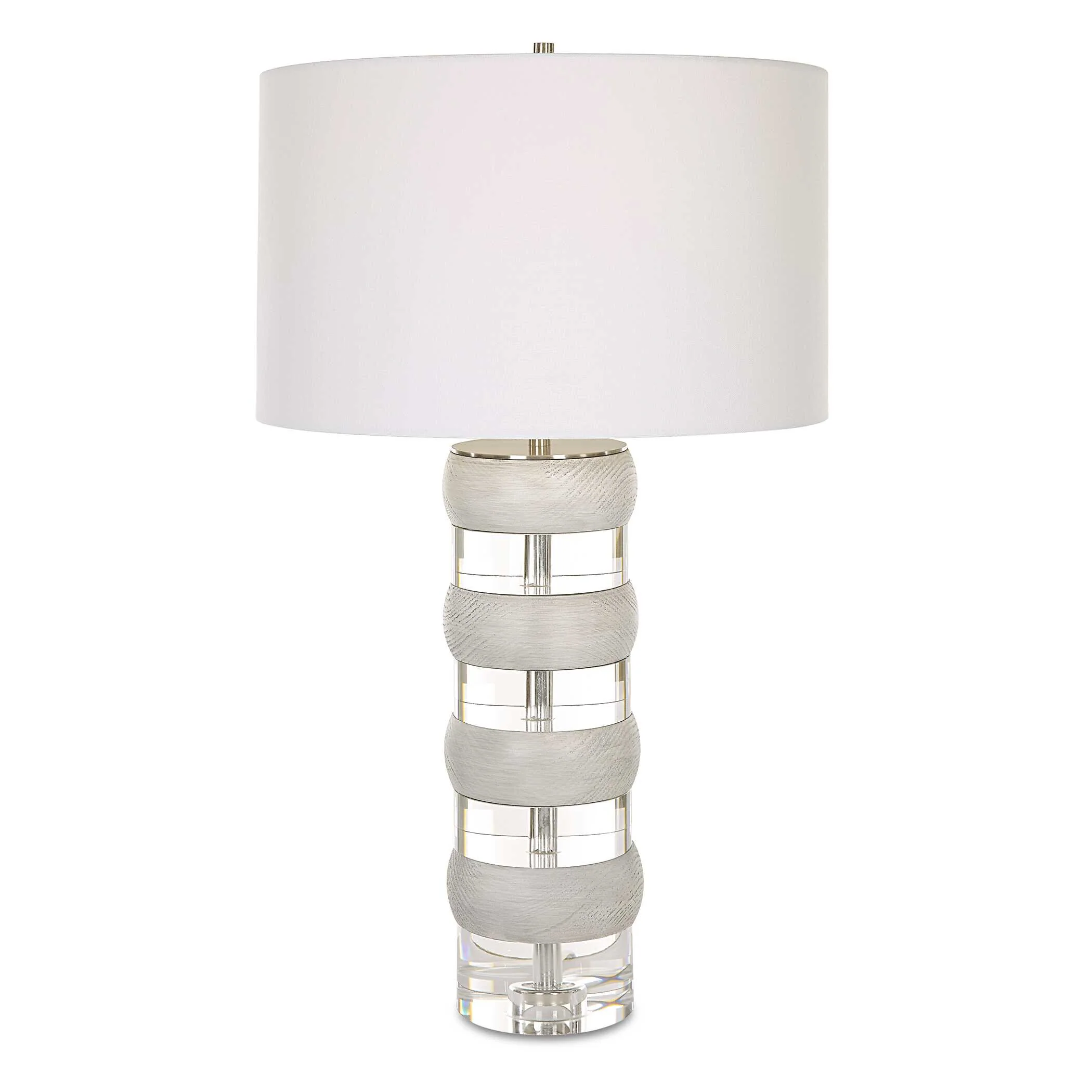 Band Together Crystal & Wood Table Lamp