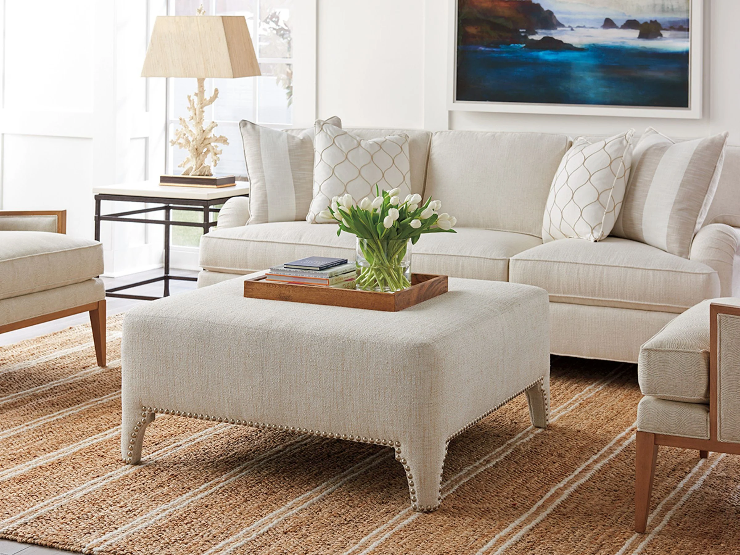 Sheffield Cocktail Upholstered Ottoman - Image 2