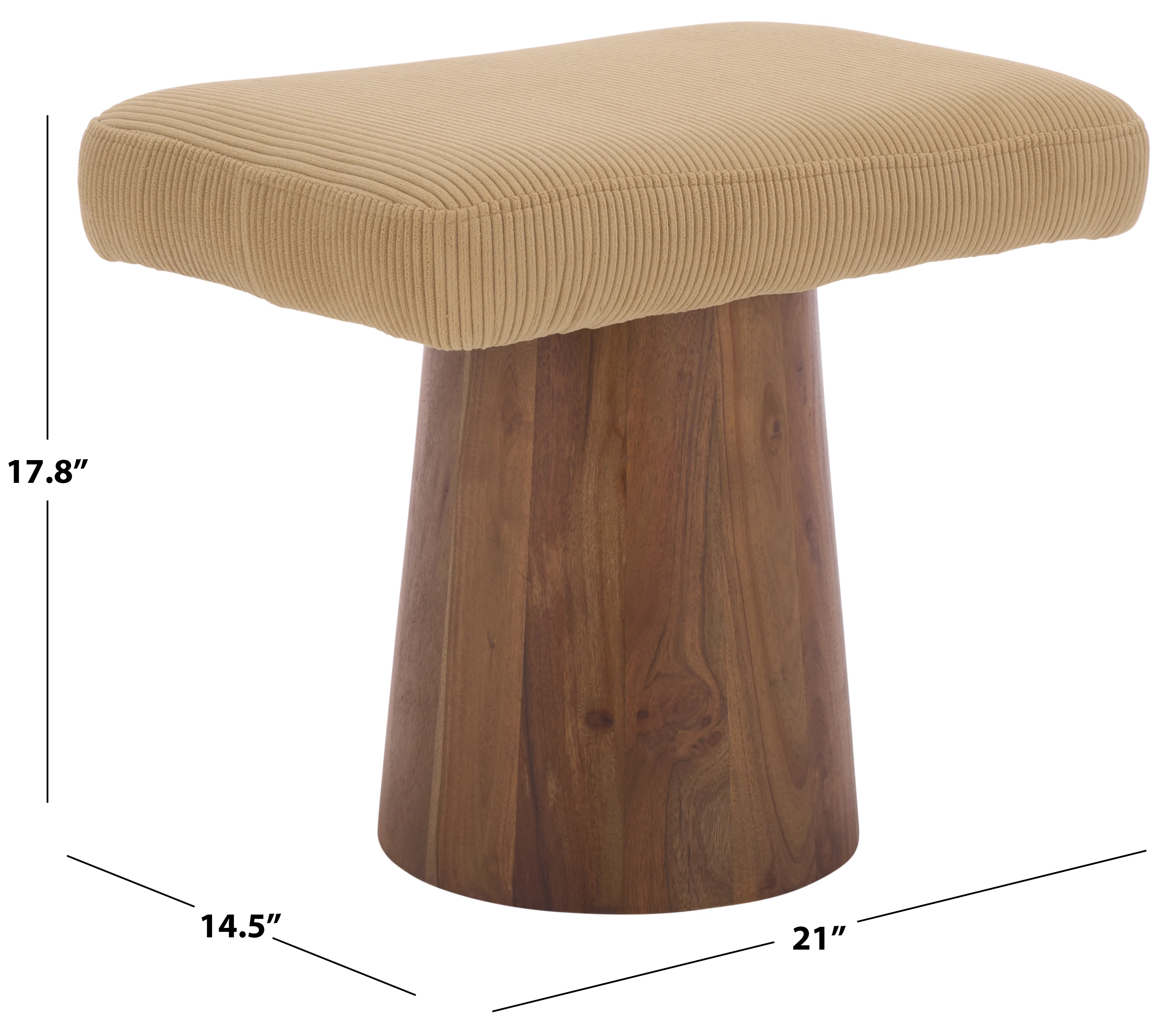 Bennato Wood Base Stool - Image 6