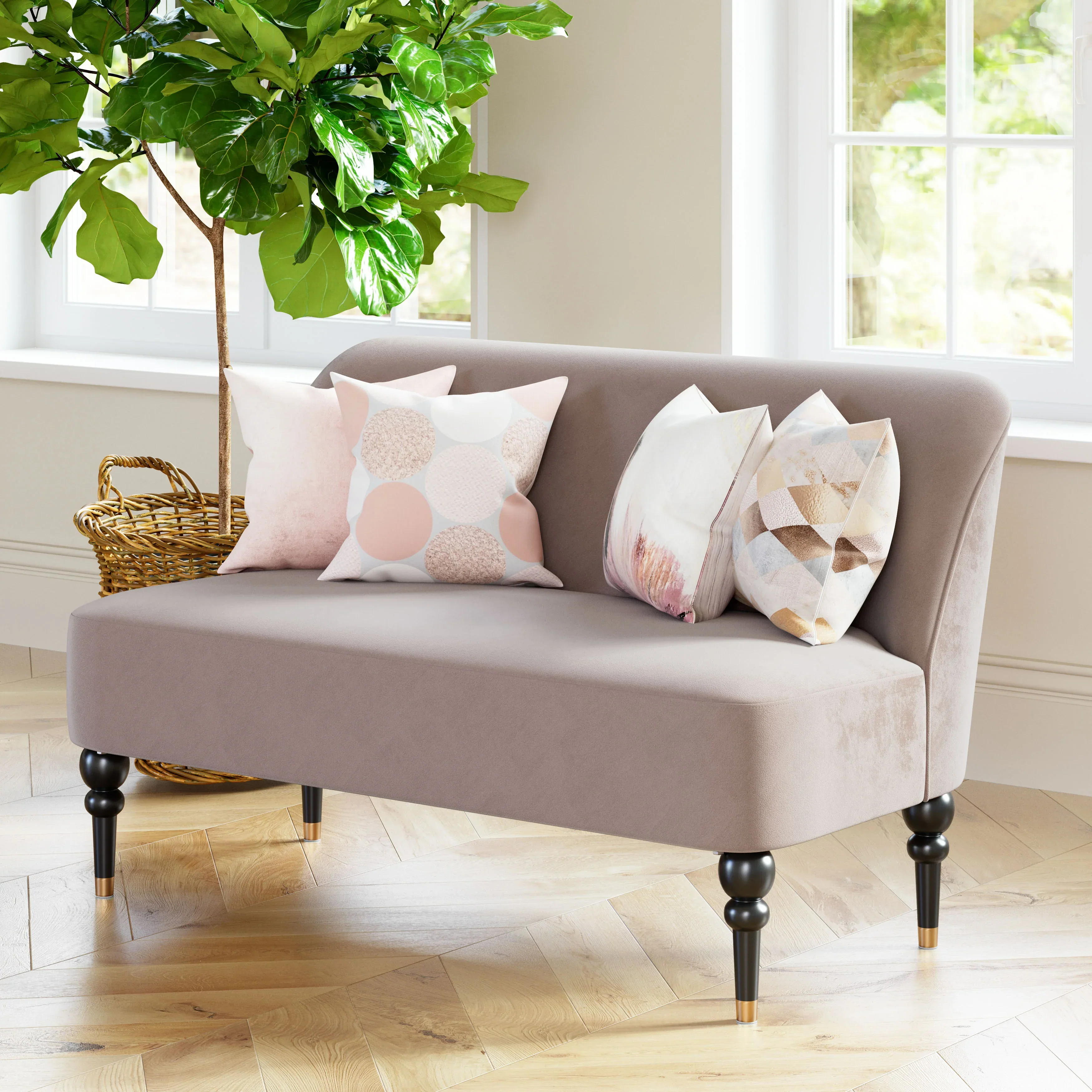 Bintulu Loveseat Taupe - Image 2