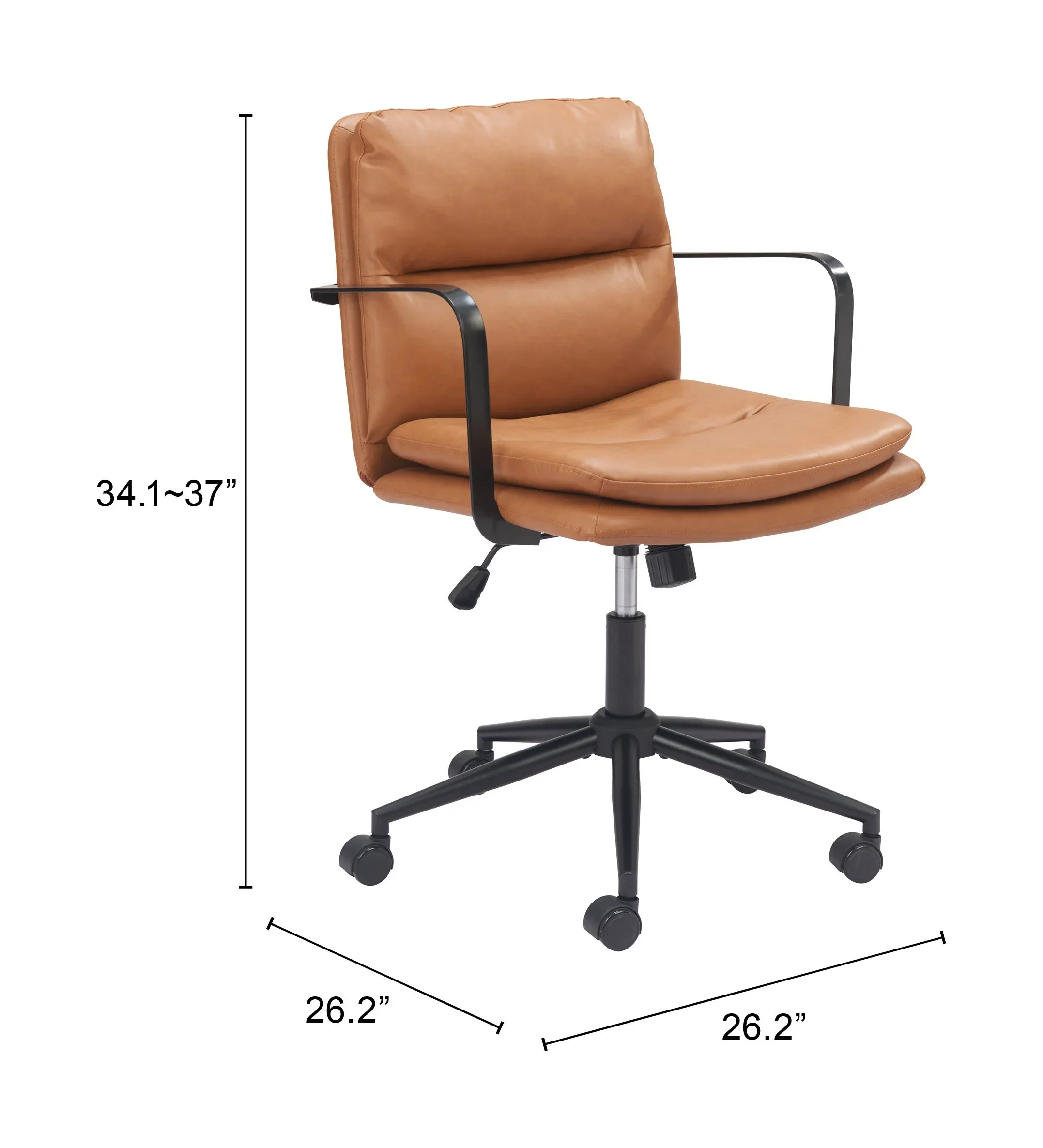 Birao Office Chair Brown - Image 5