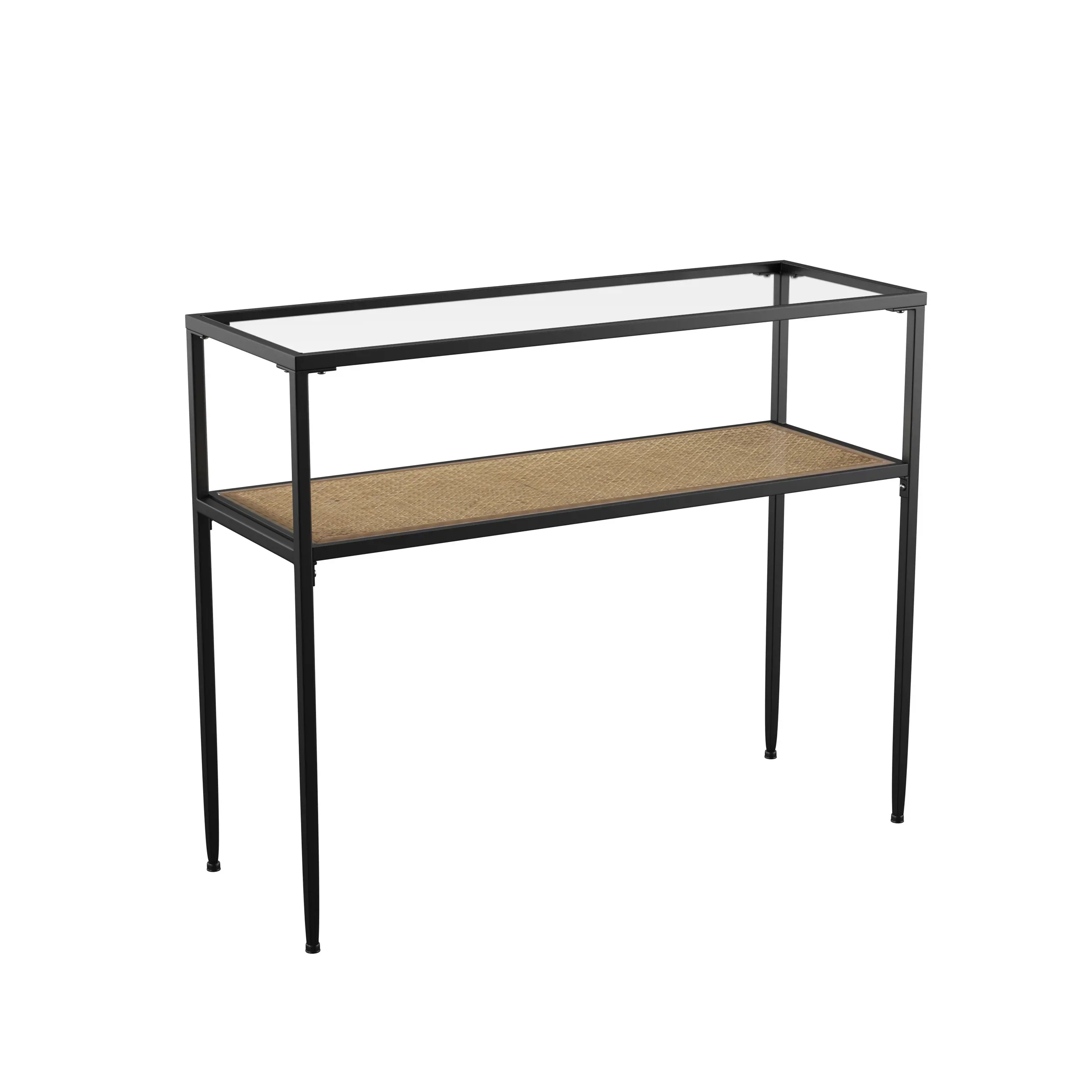 Bladeston Glass-Top Console Table