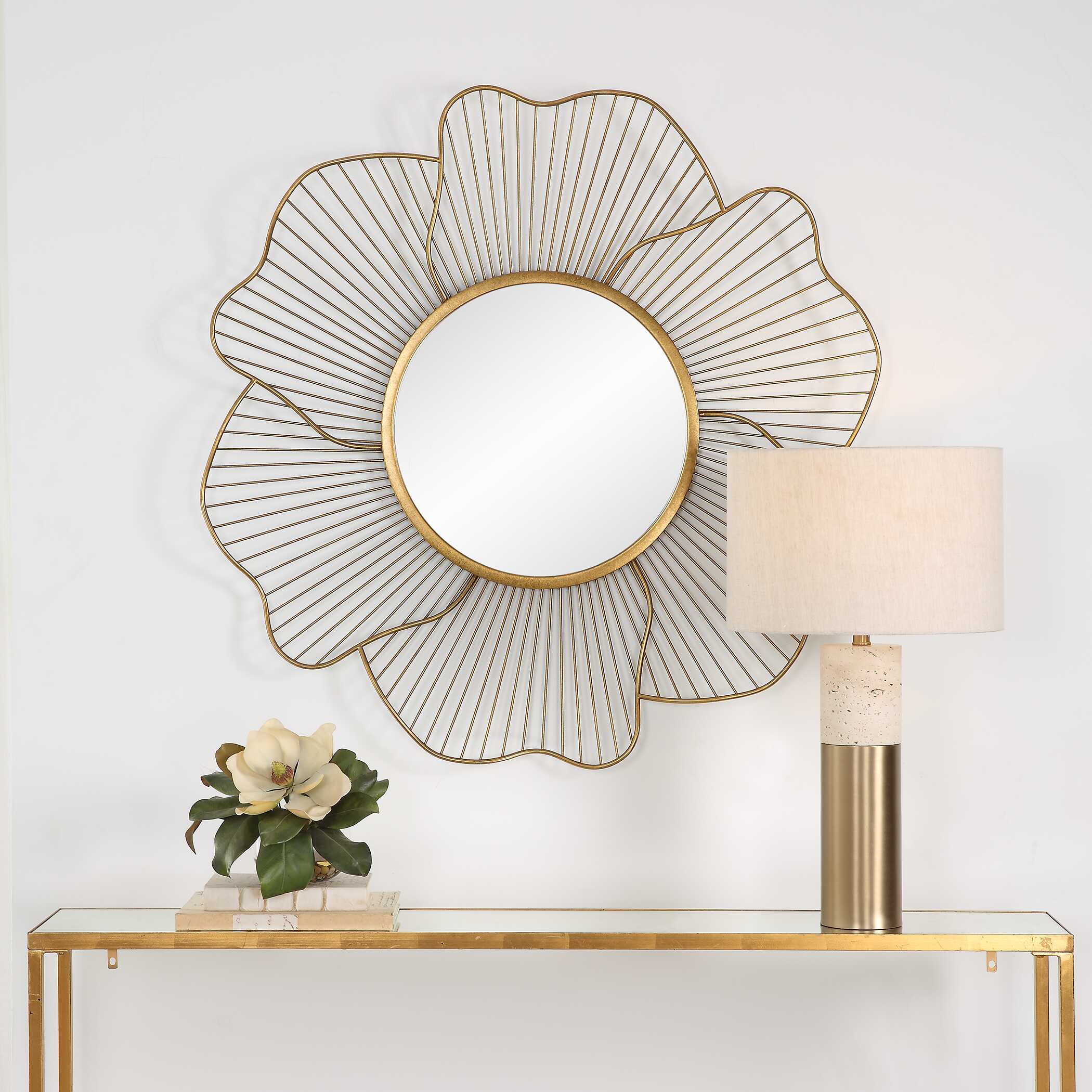 Blossom Gold Floral Mirror - Image 2