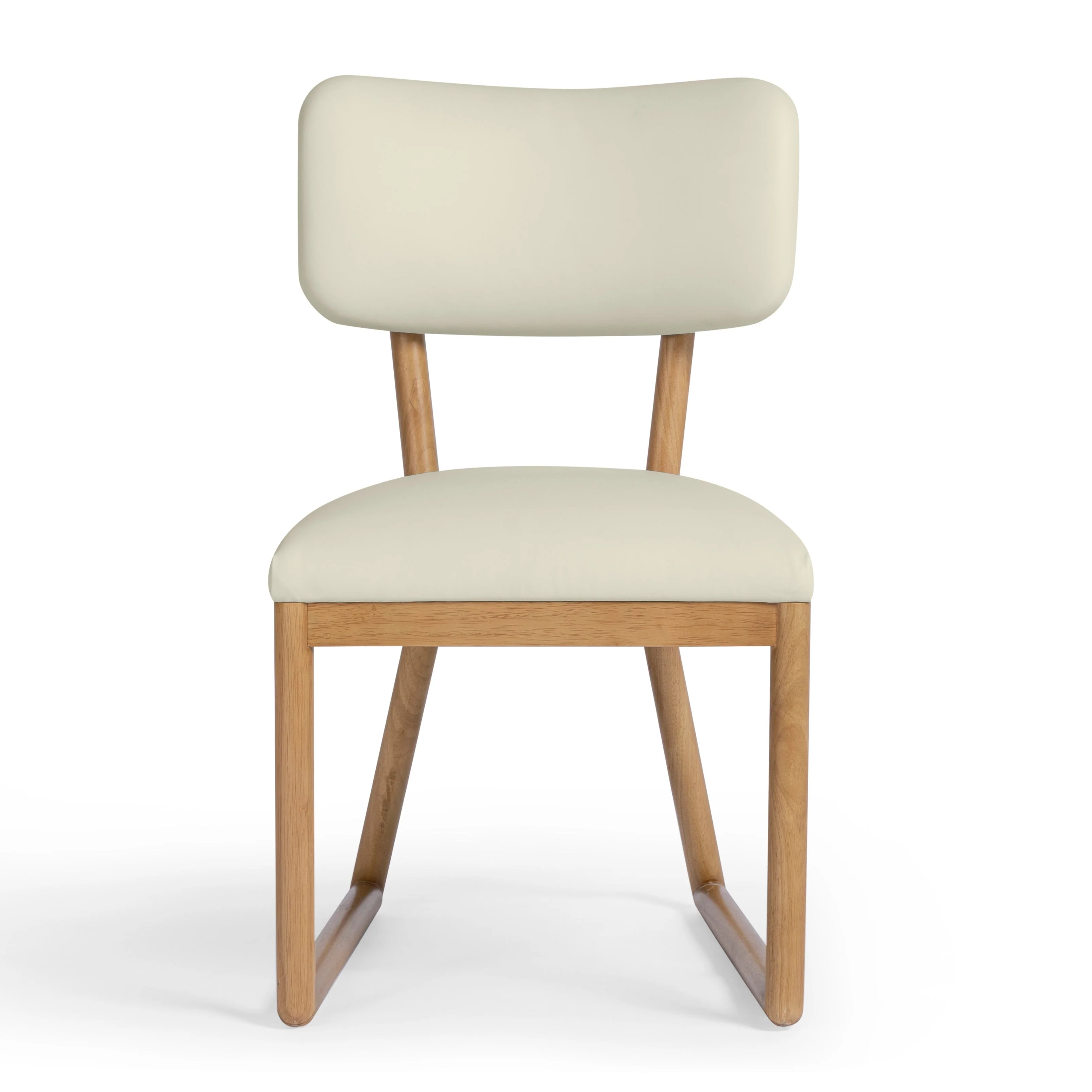Bobbie Cream Contract-Grade Vegan Leather Dining Chair - Image 3
