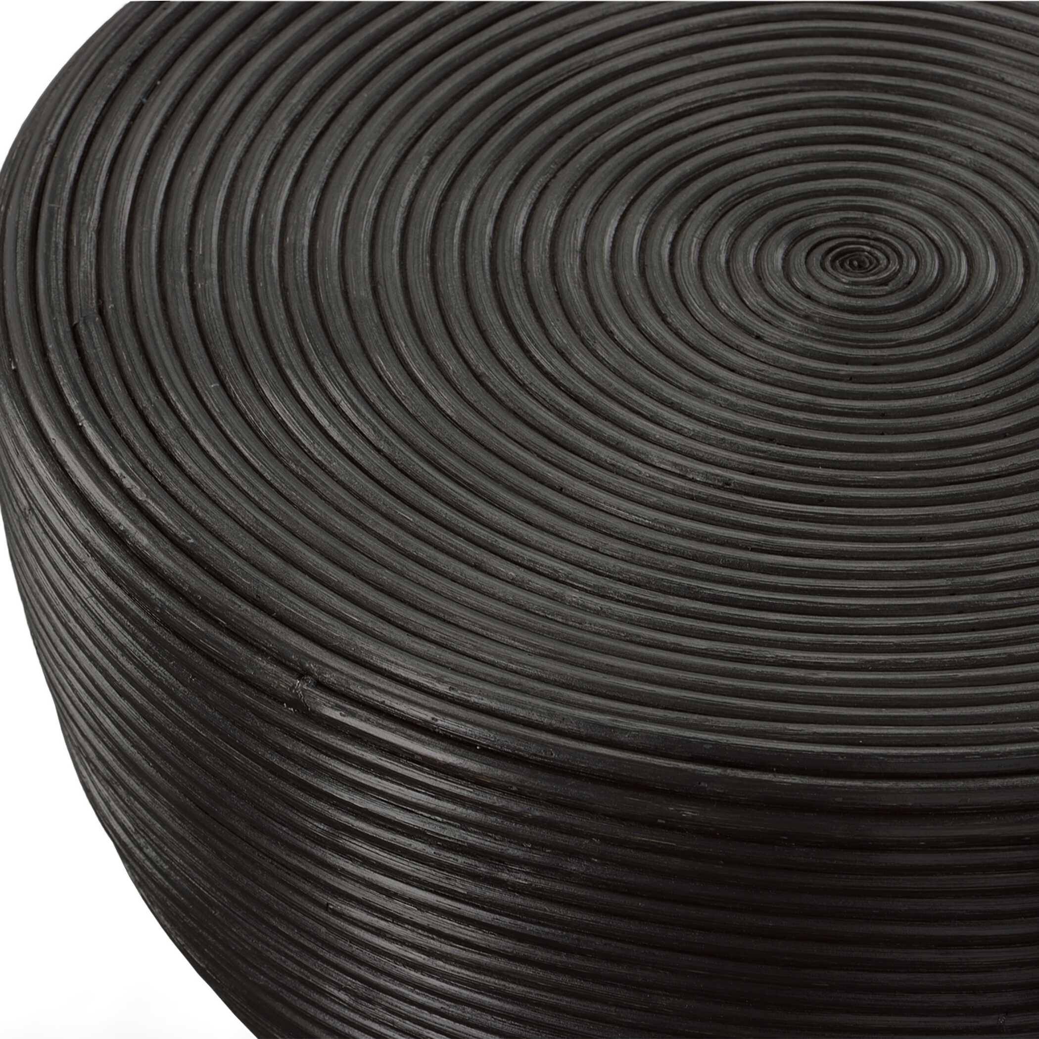 Bongo Black Rattan Side Table - Image 5