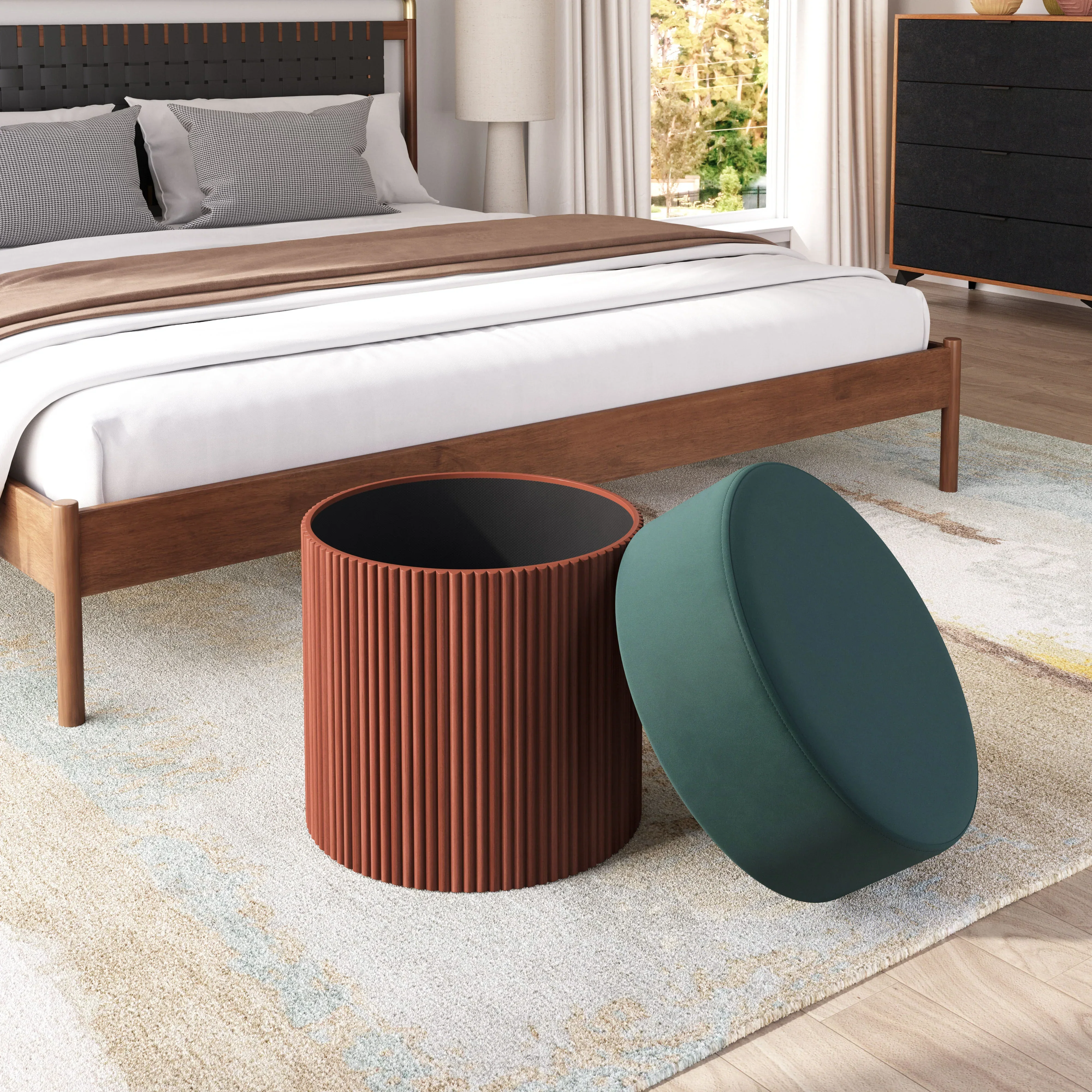 Boto Storage Ottoman Green - Image 3