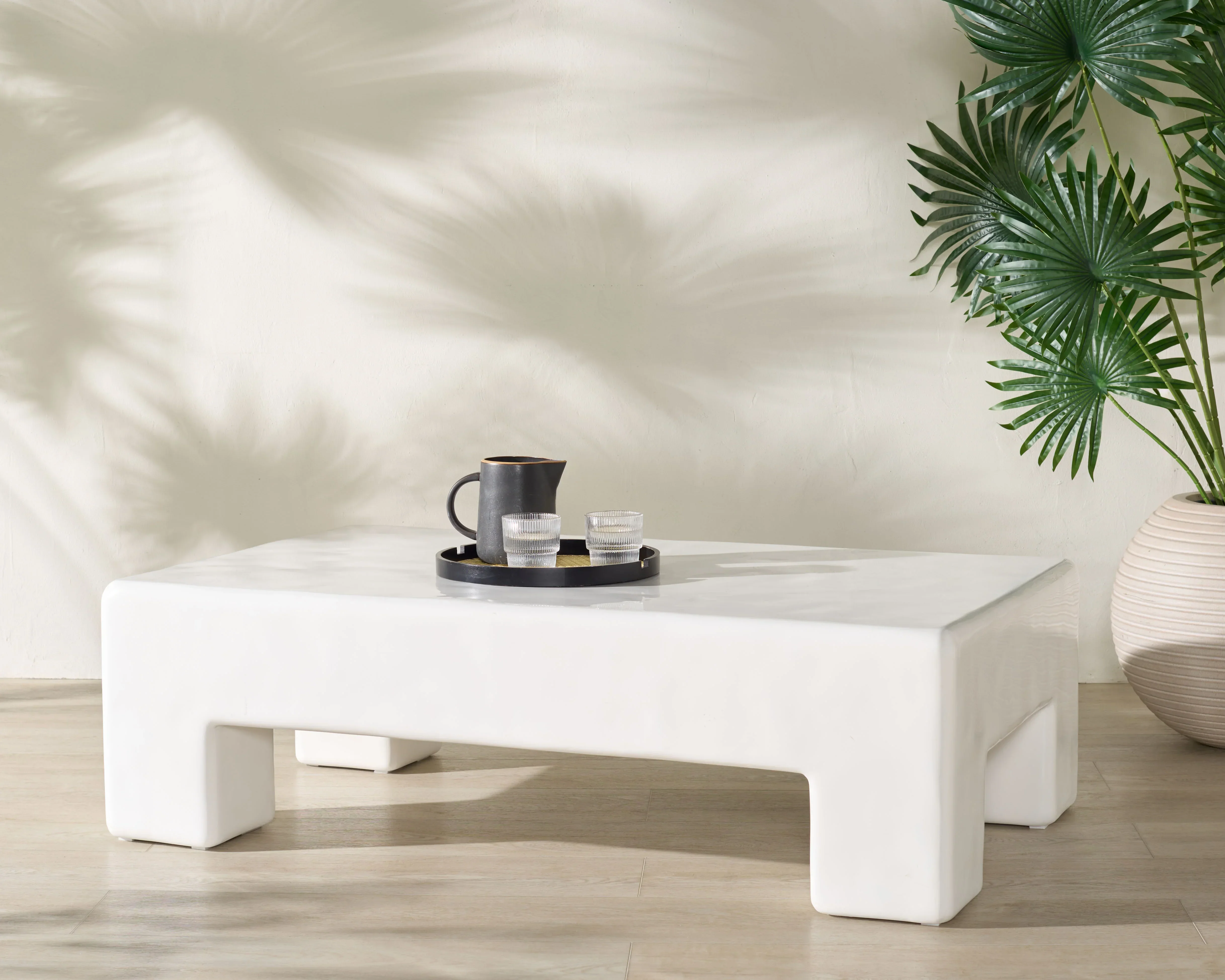 Branford Rectangle Concrete Coffee Table - Image 2