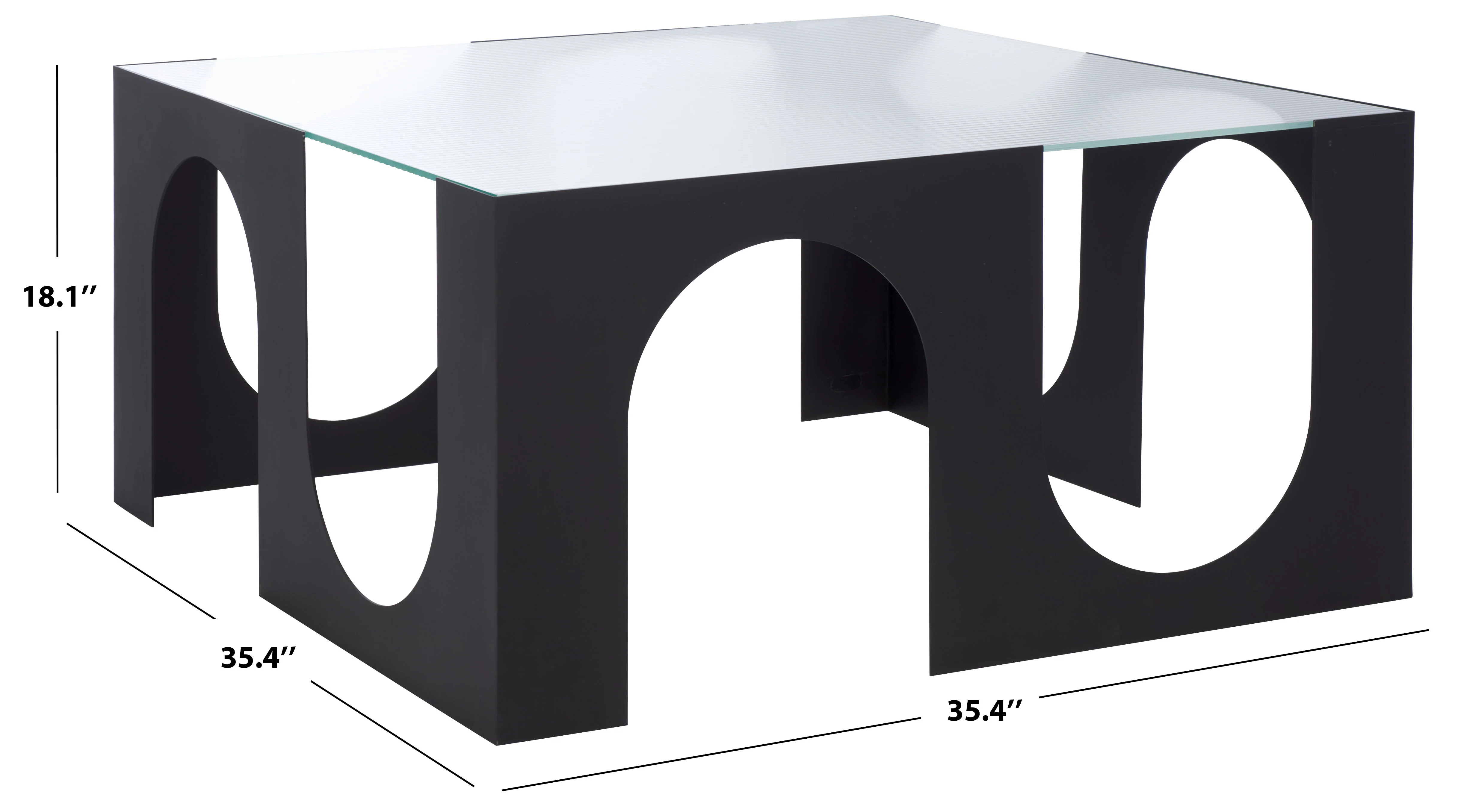 Brayberry Glass Top Metal Coffee Table - Image 6