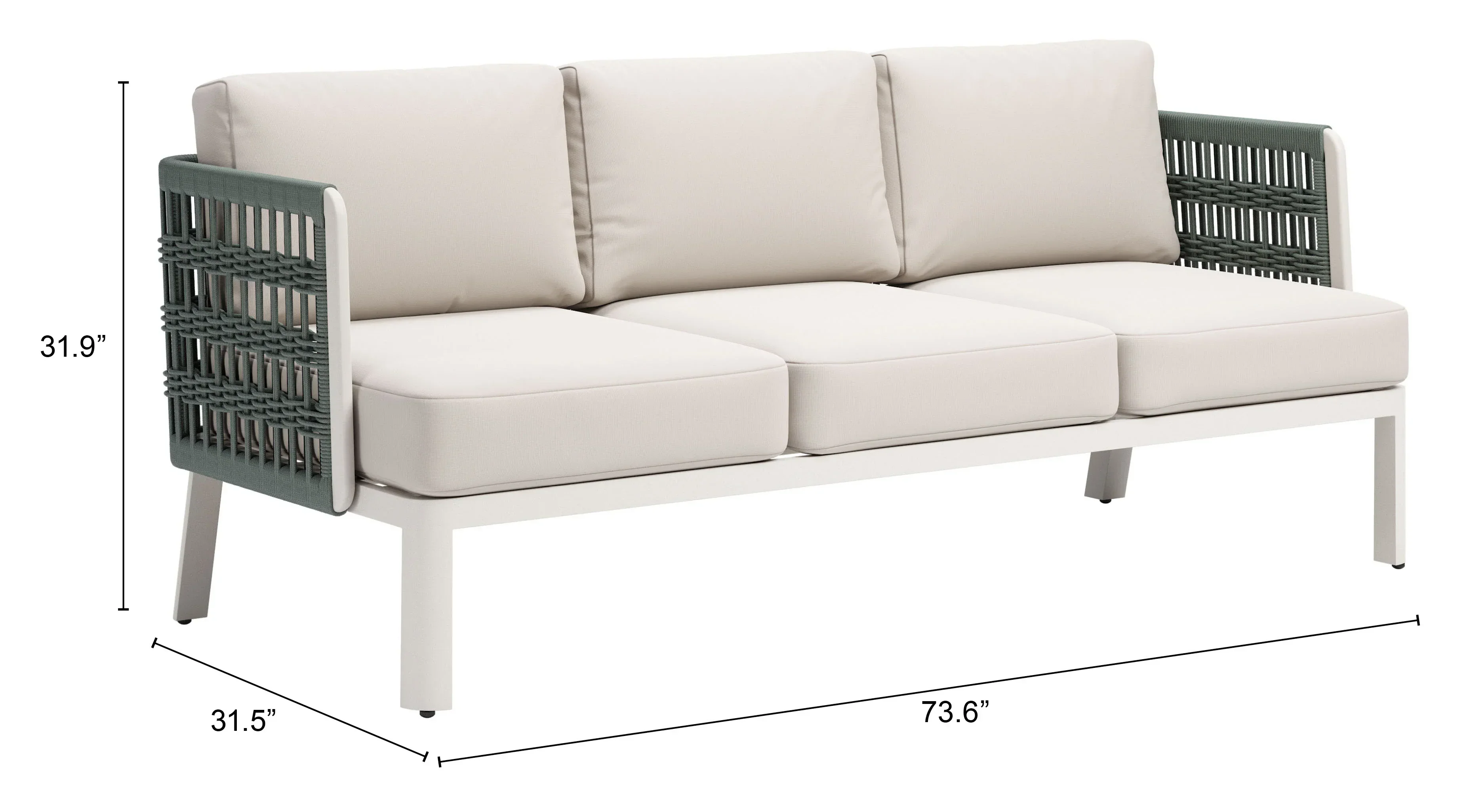 Bridgehampton Sofa White - Image 7