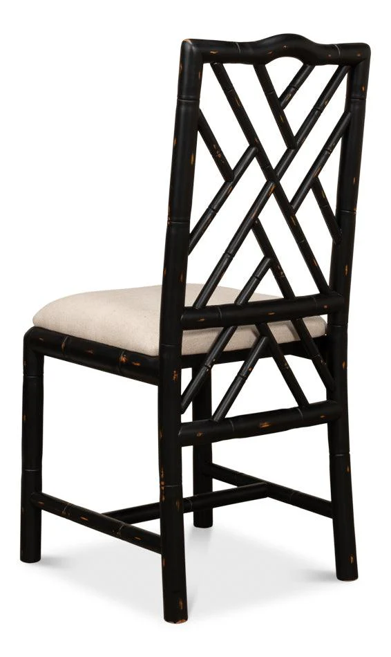 Brighton Bamboo Side Chair Black - Set of 2 - Image 5