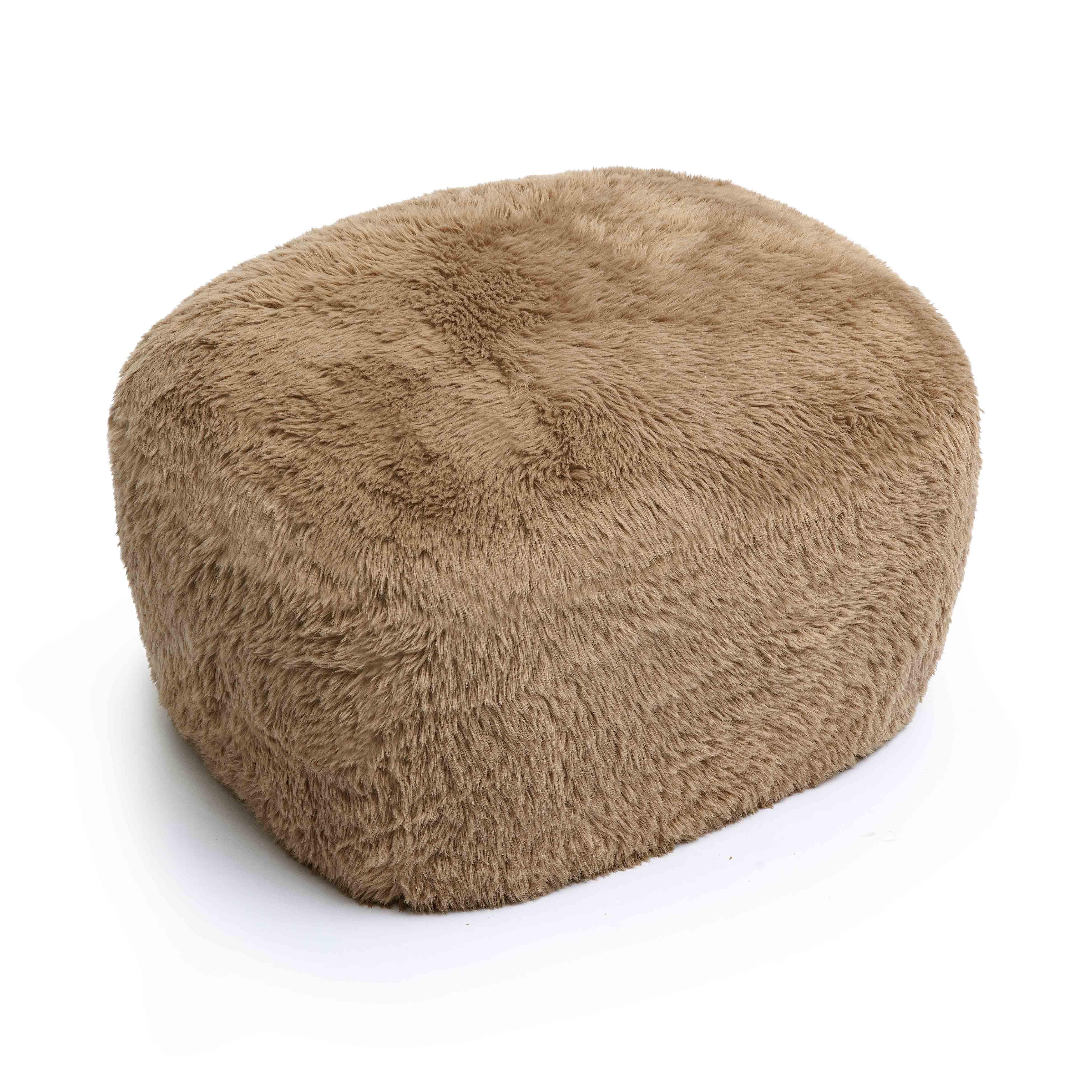 Britt Contract-Grade Vegan Shearling Ottoman - Image 7