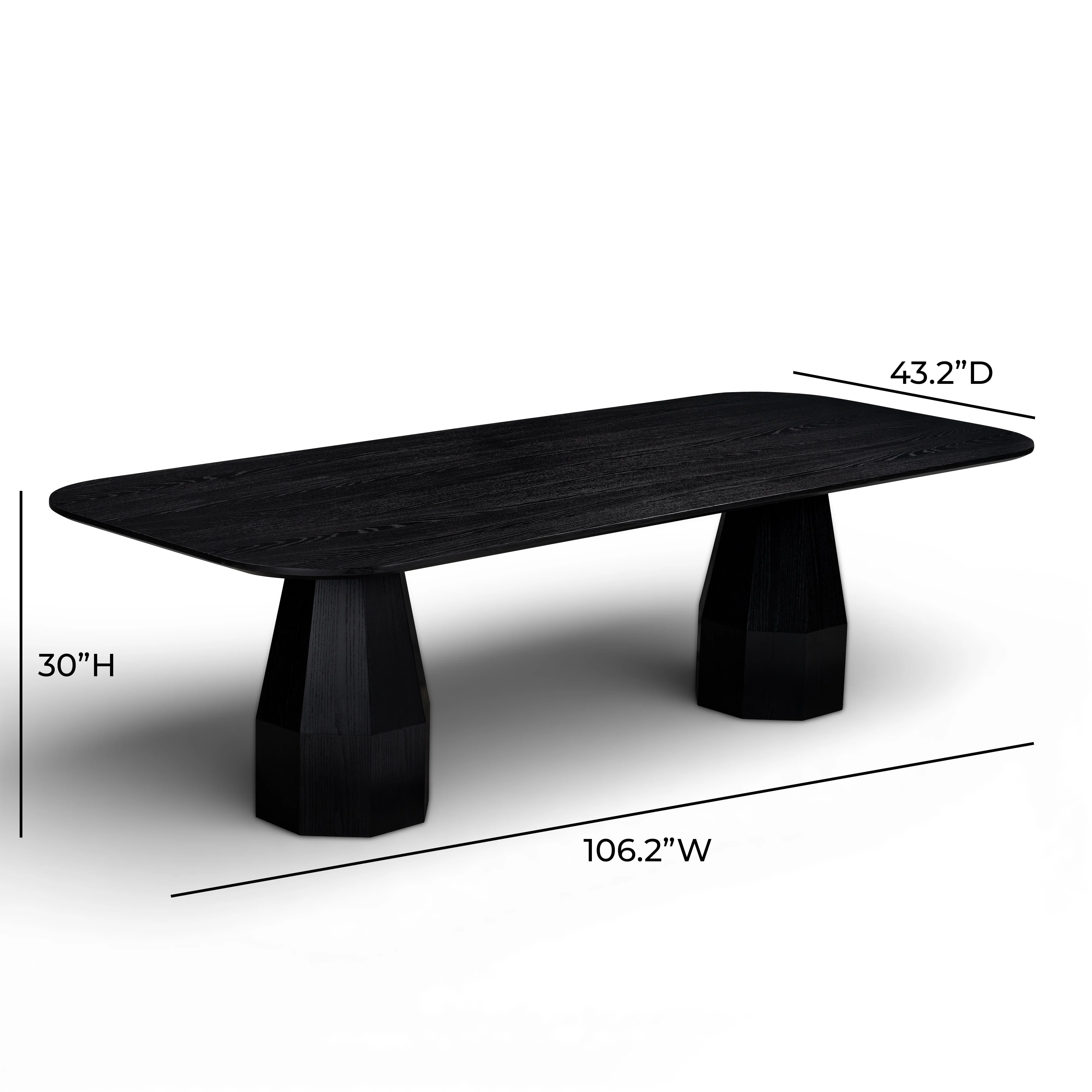 Brocha 106" Ash Wood Rectangular Dining Table - Image 11