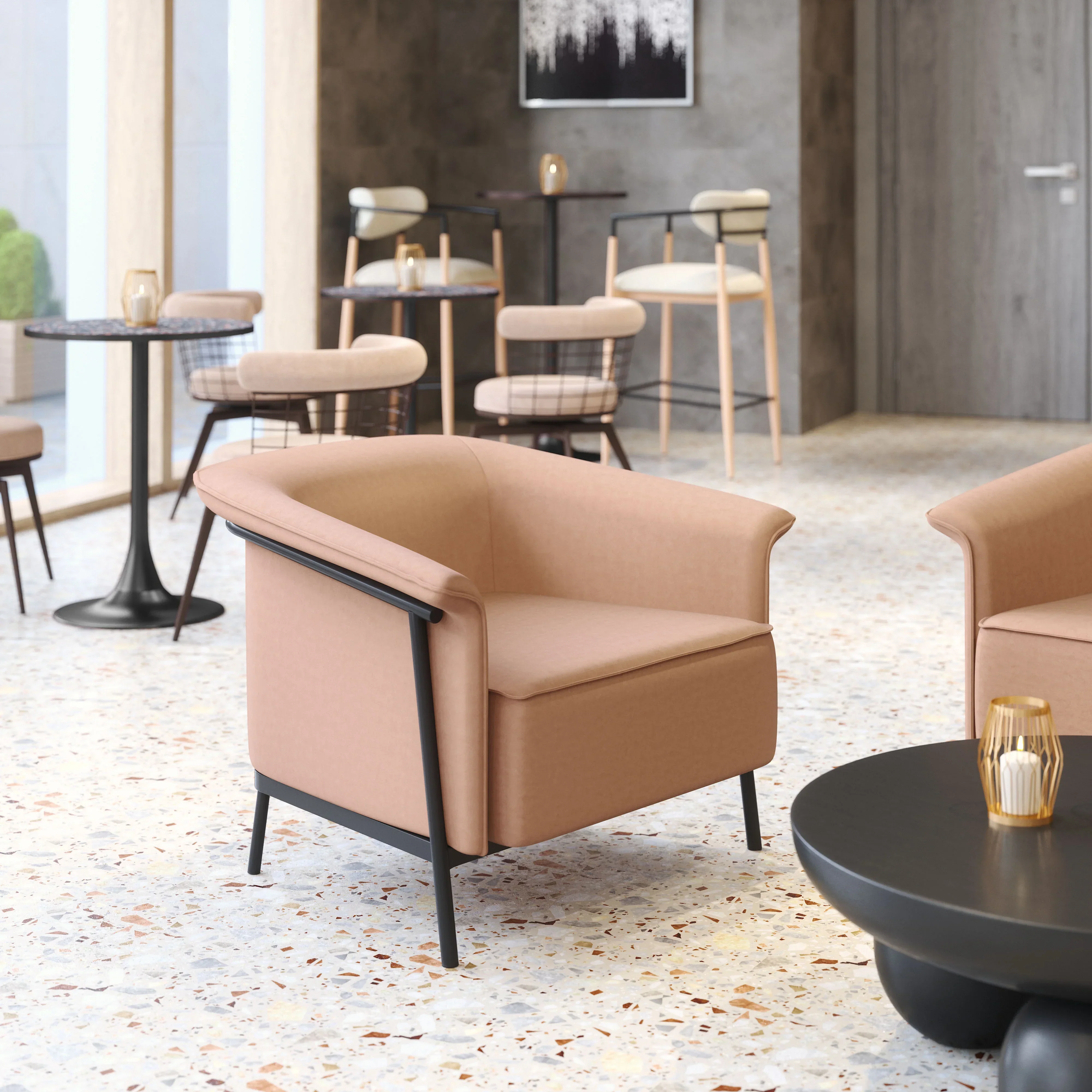 Burry Accent Chair Tan - Image 2