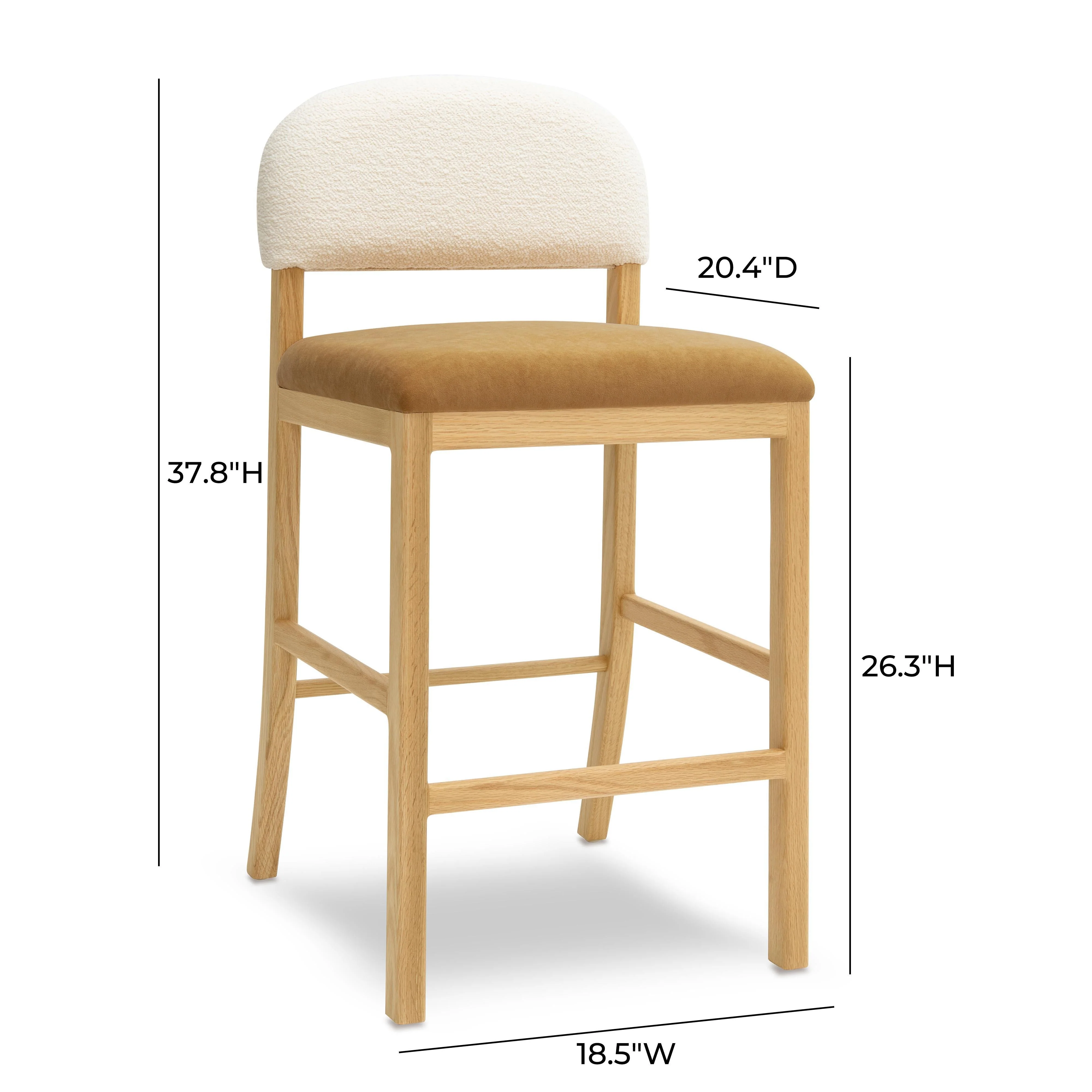 Calla Performance Velvet Counter Stool - Image 12