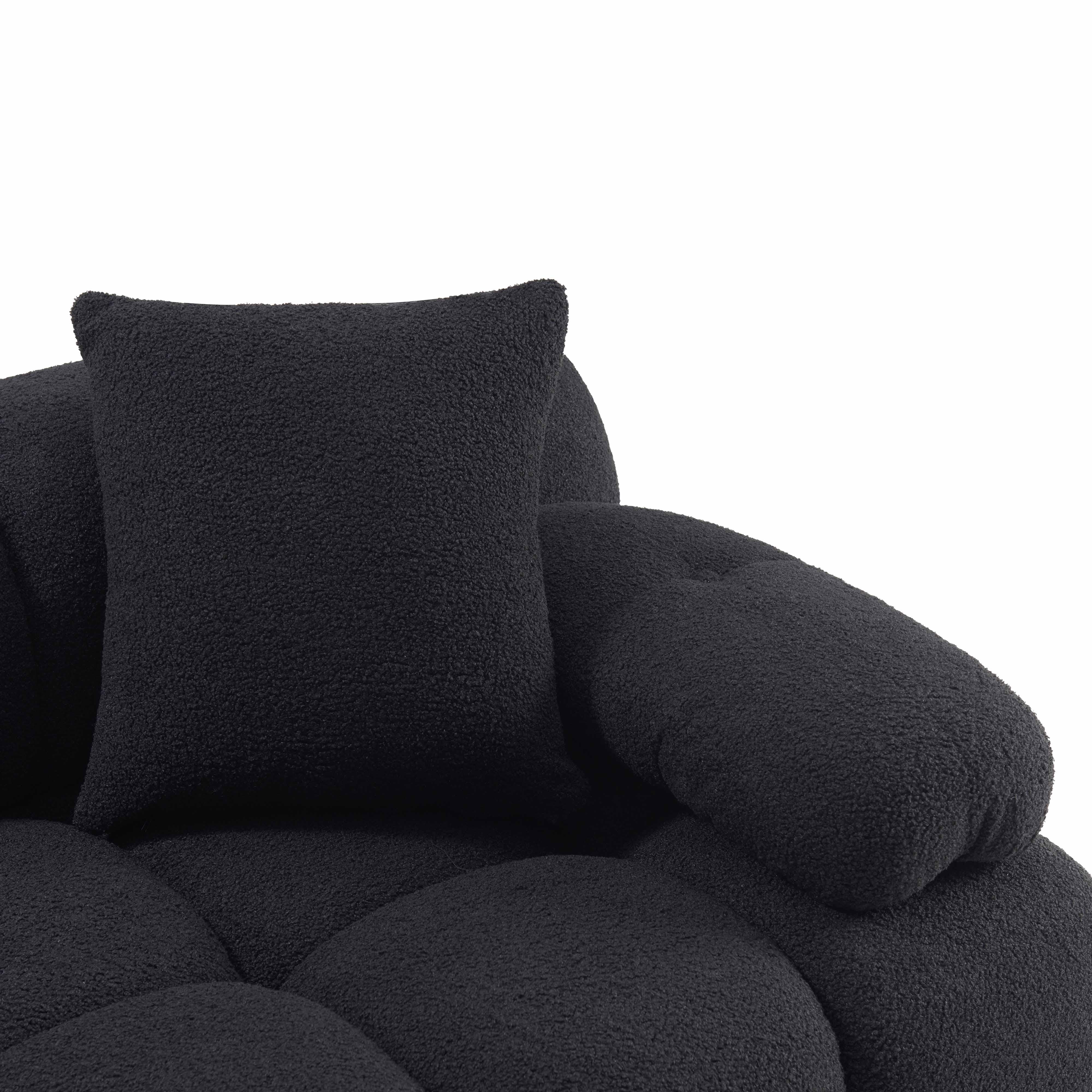 Calliope 6-piece Performance Vegan Shearling Modular U-Sectional - Image 6